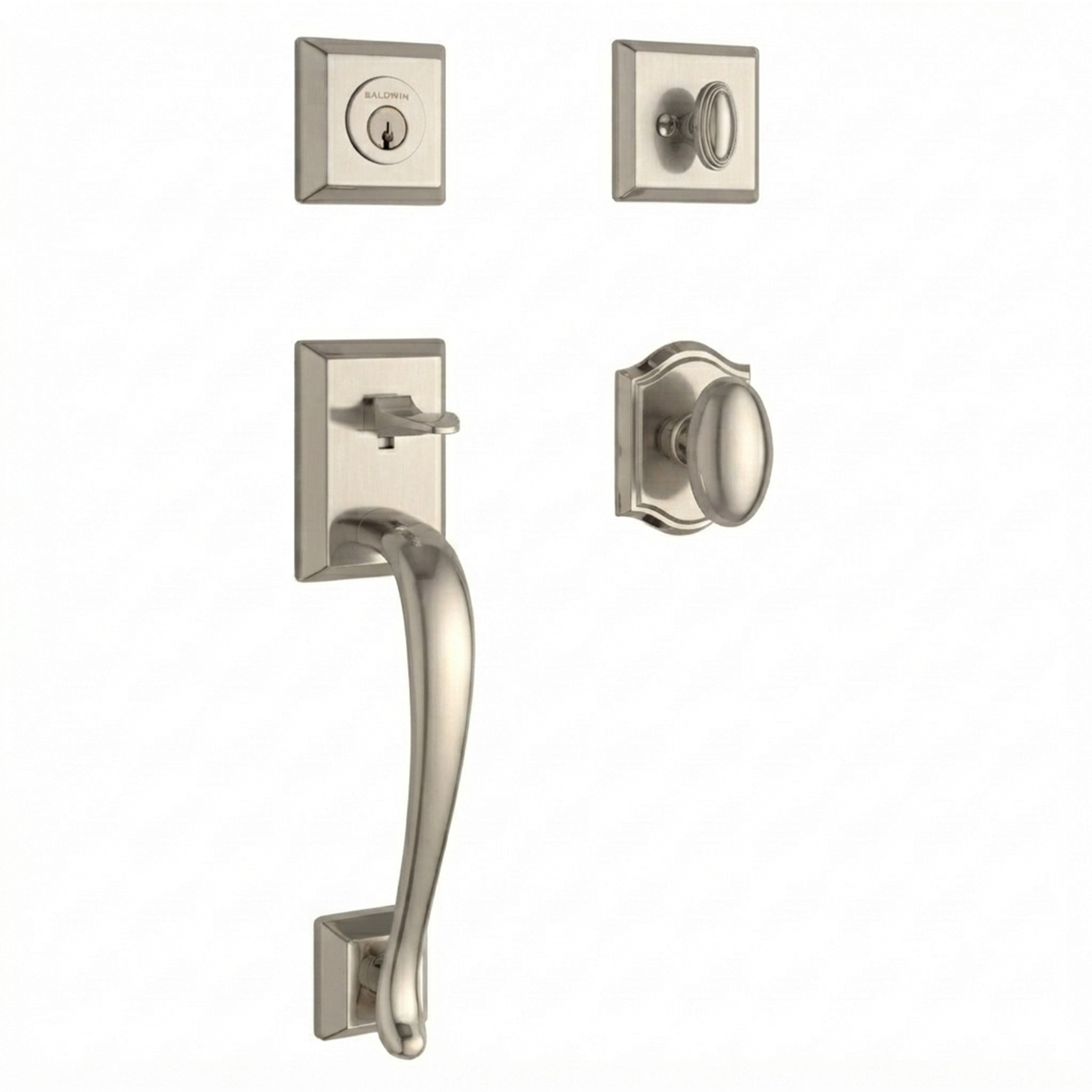 Baldwin Reserve Napa Single Cylinder Handleset With Ellipse Knob