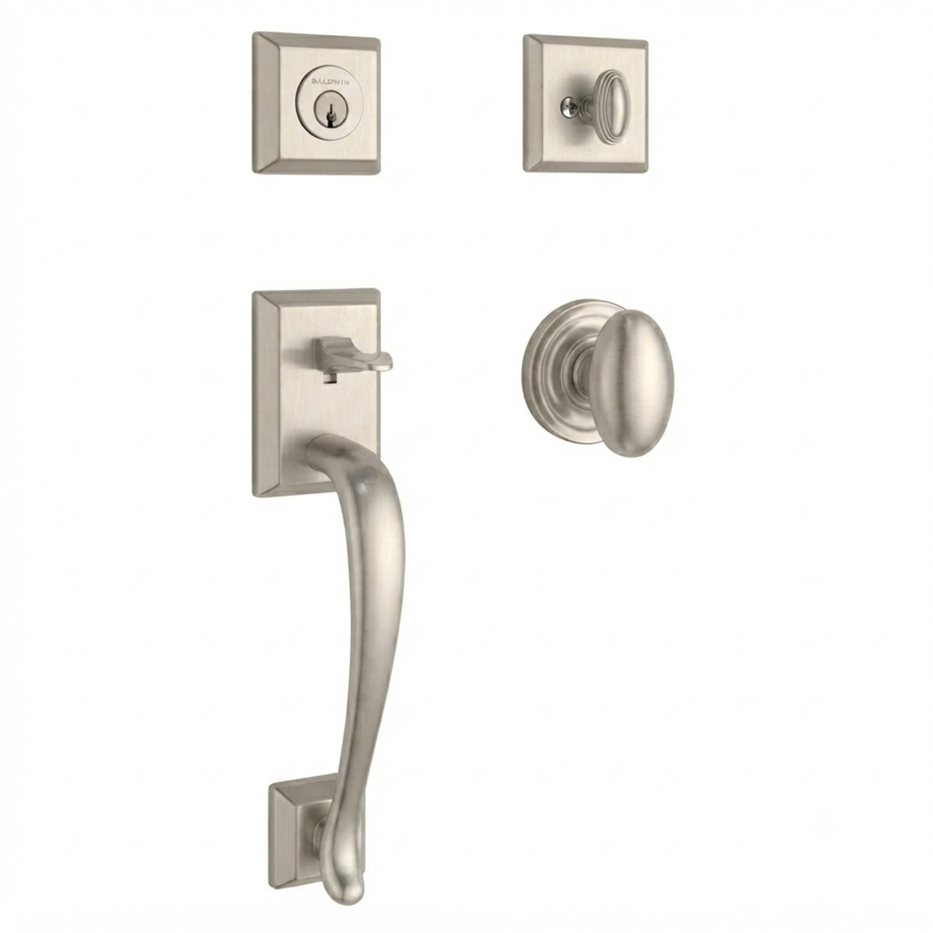 Baldwin Reserve Napa Single Cylinder Handleset With Ellipse Knob