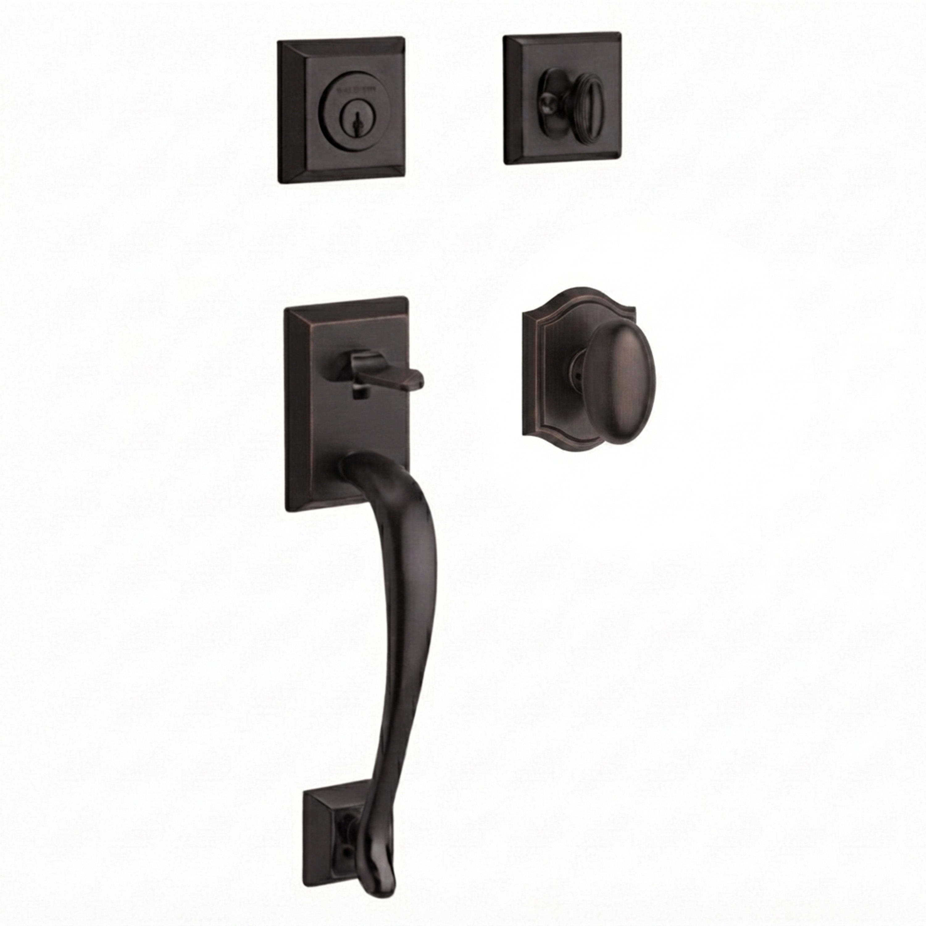 Baldwin Reserve Napa Single Cylinder Handleset With Ellipse Knob