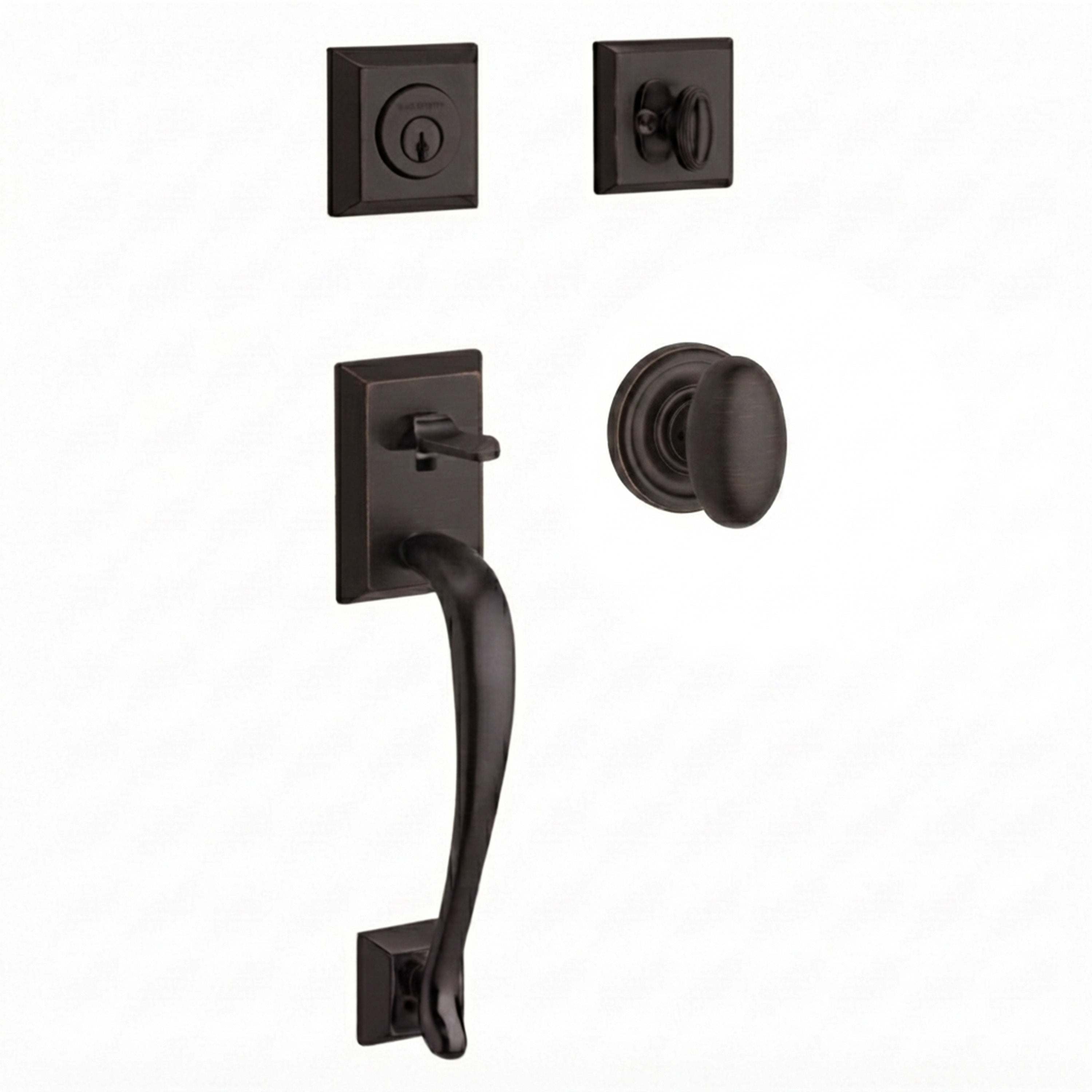 Baldwin Reserve Napa Single Cylinder Handleset With Ellipse Knob