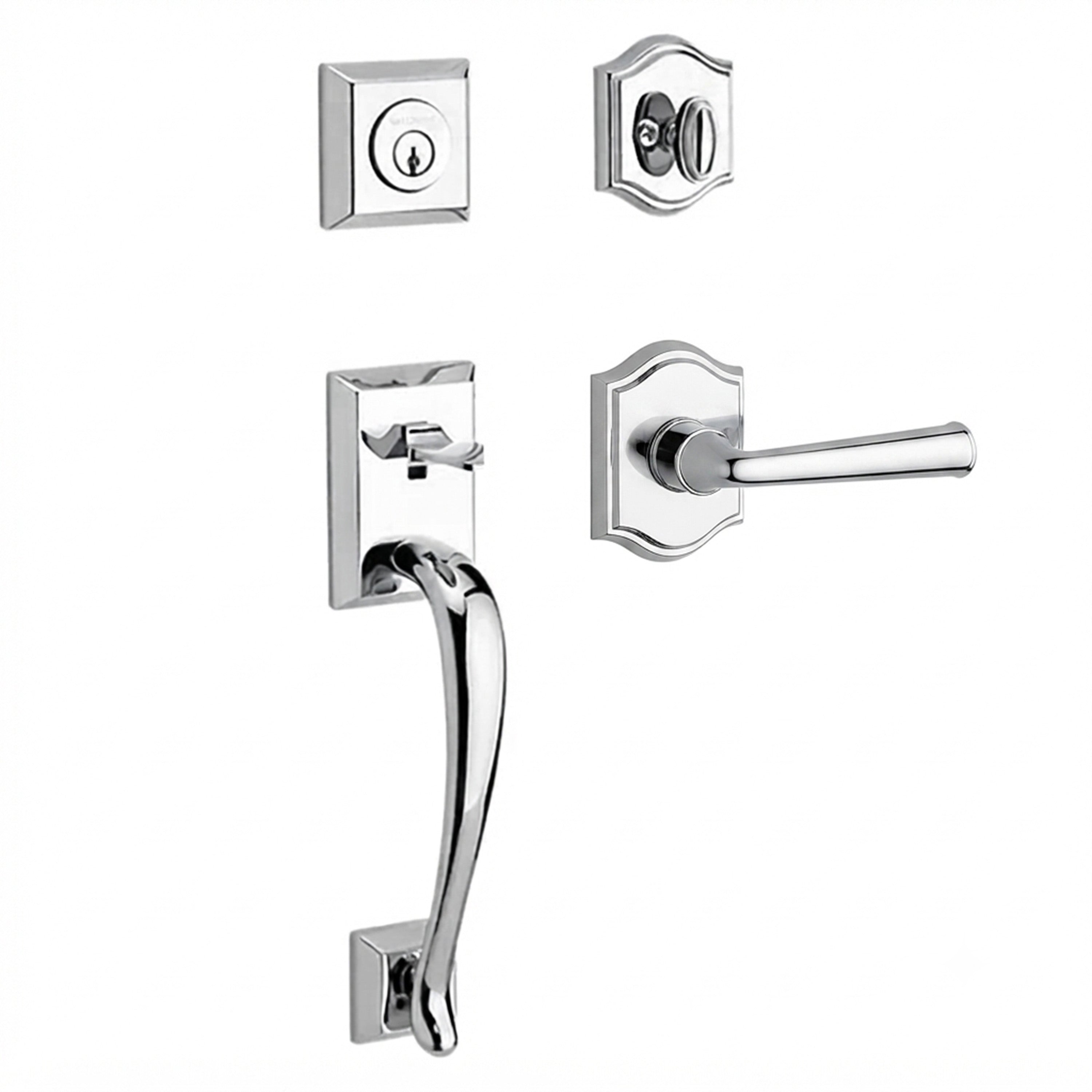 Baldwin Reserve Napa Single Cylinder Handleset With Federal Lever