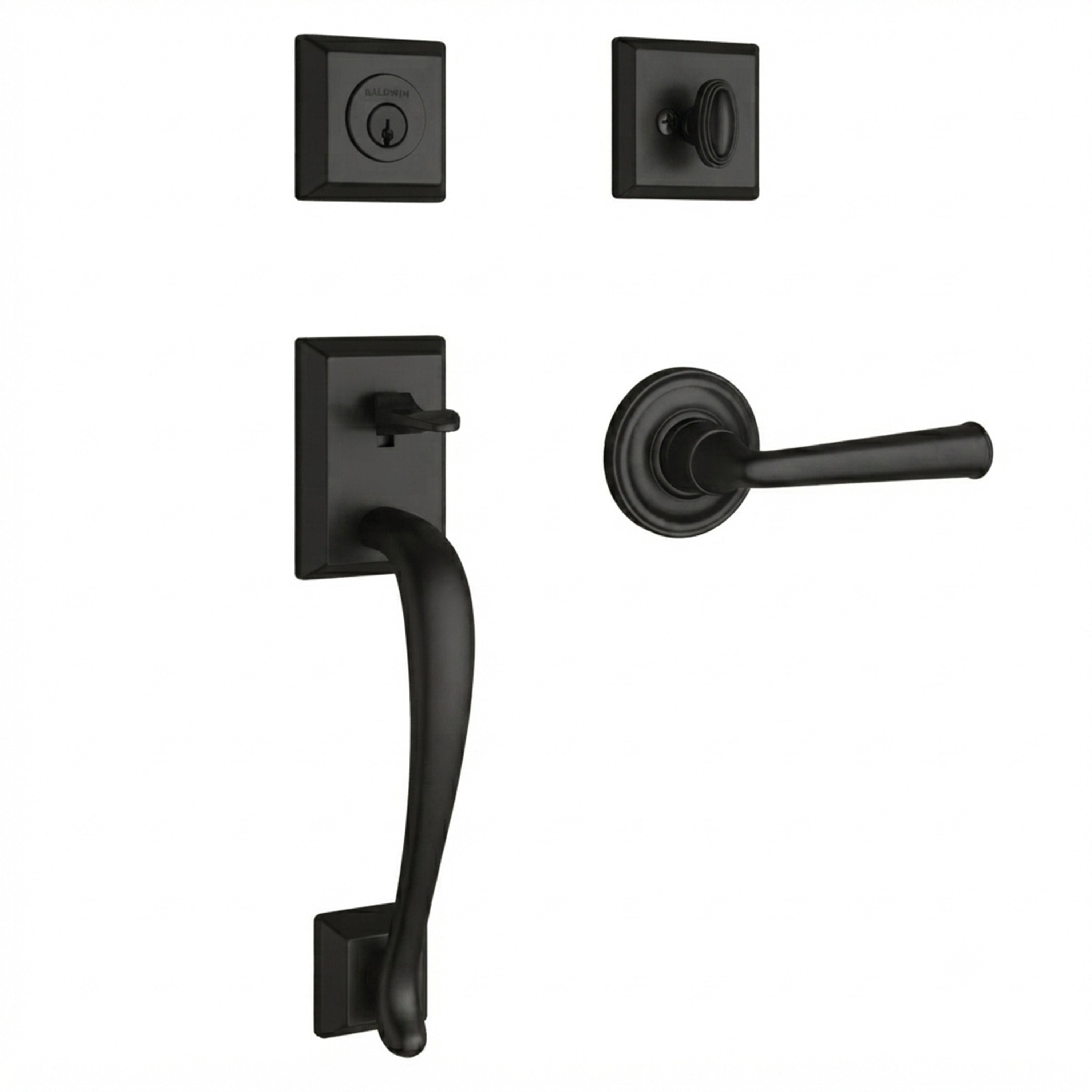 Baldwin Reserve Napa Single Cylinder Handleset With Federal Lever
