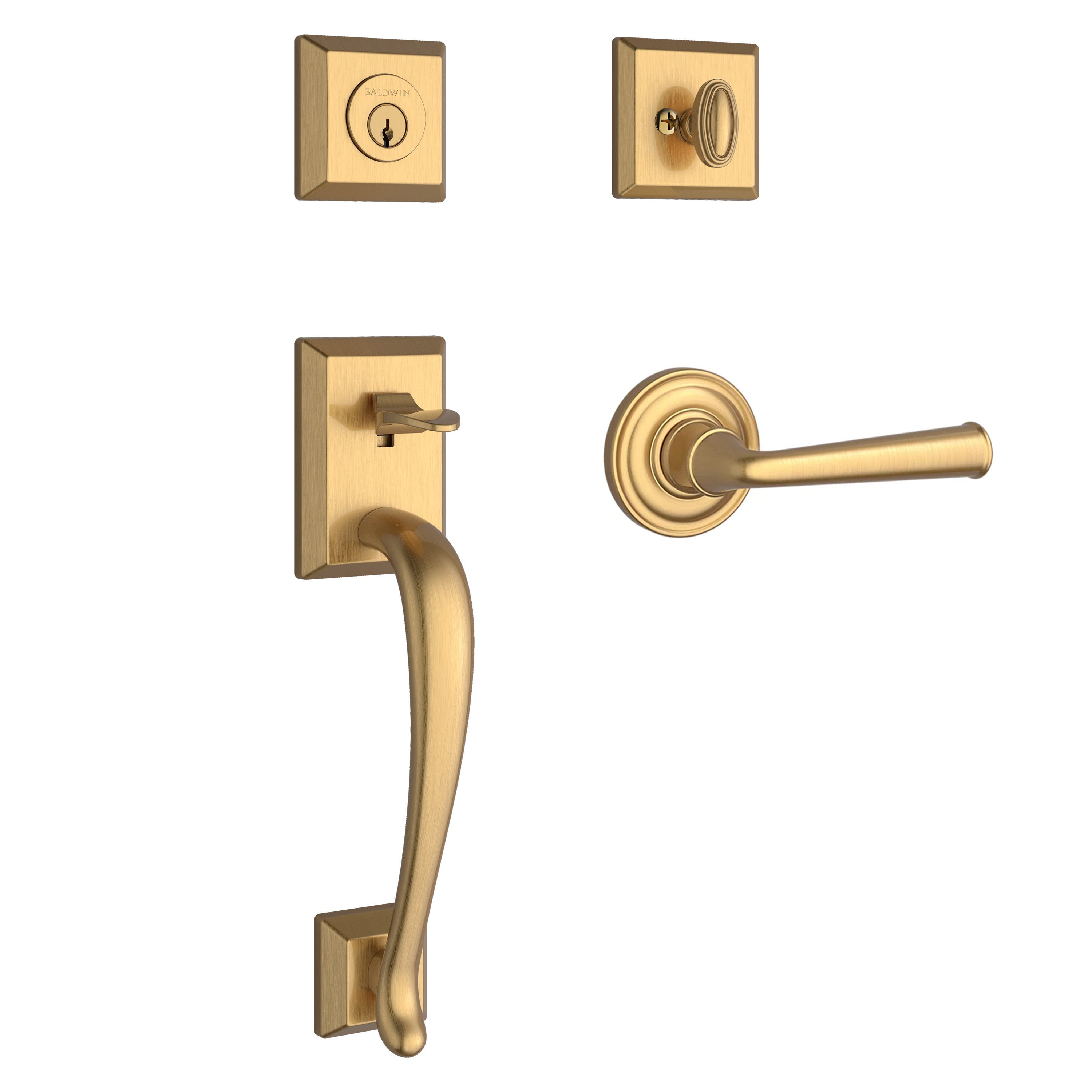 Baldwin Reserve Napa Single Cylinder Handleset With Federal Lever