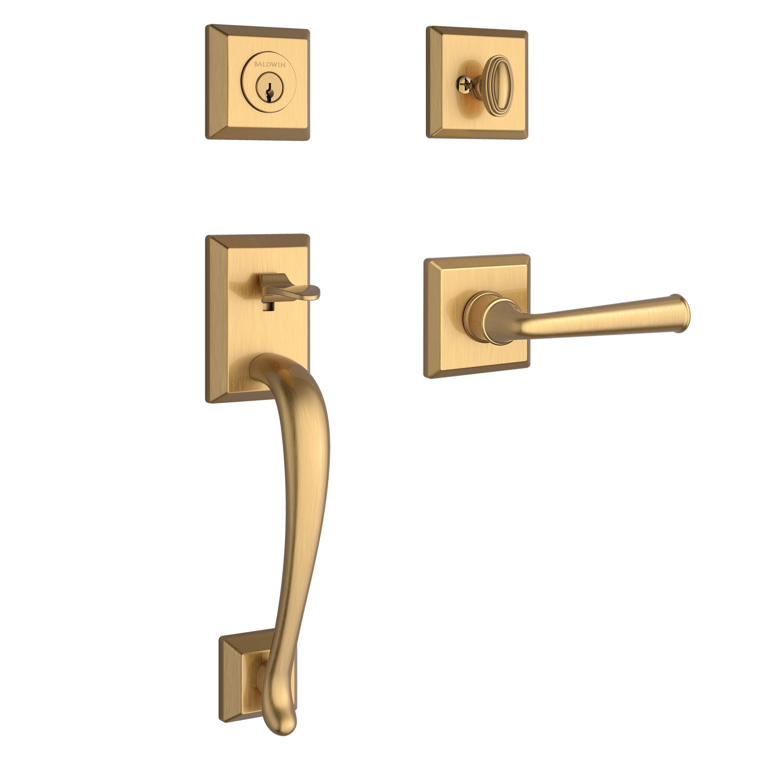 Baldwin Reserve Napa Single Cylinder Handleset With Federal Lever