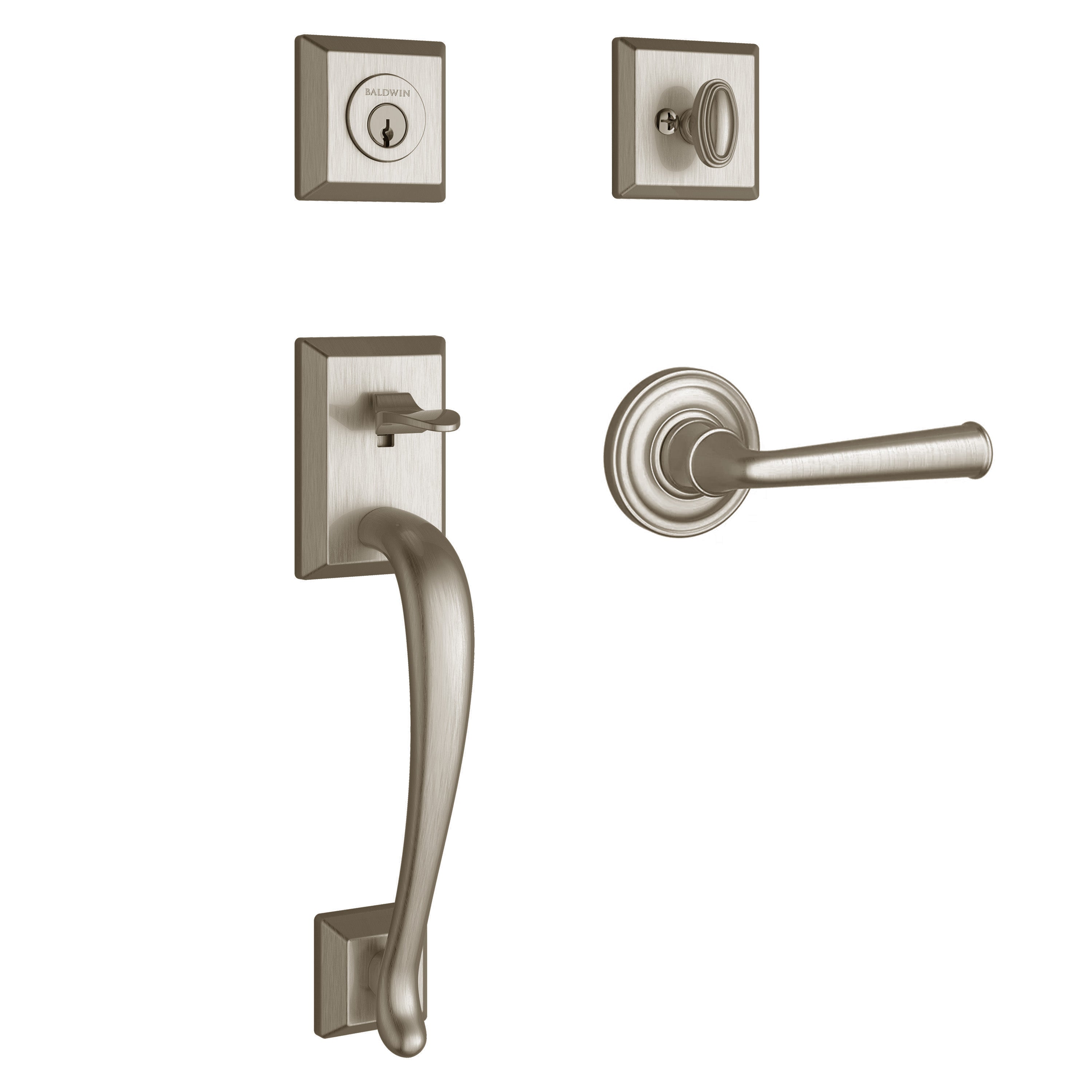 Baldwin Reserve Napa Single Cylinder Handleset With Federal Lever