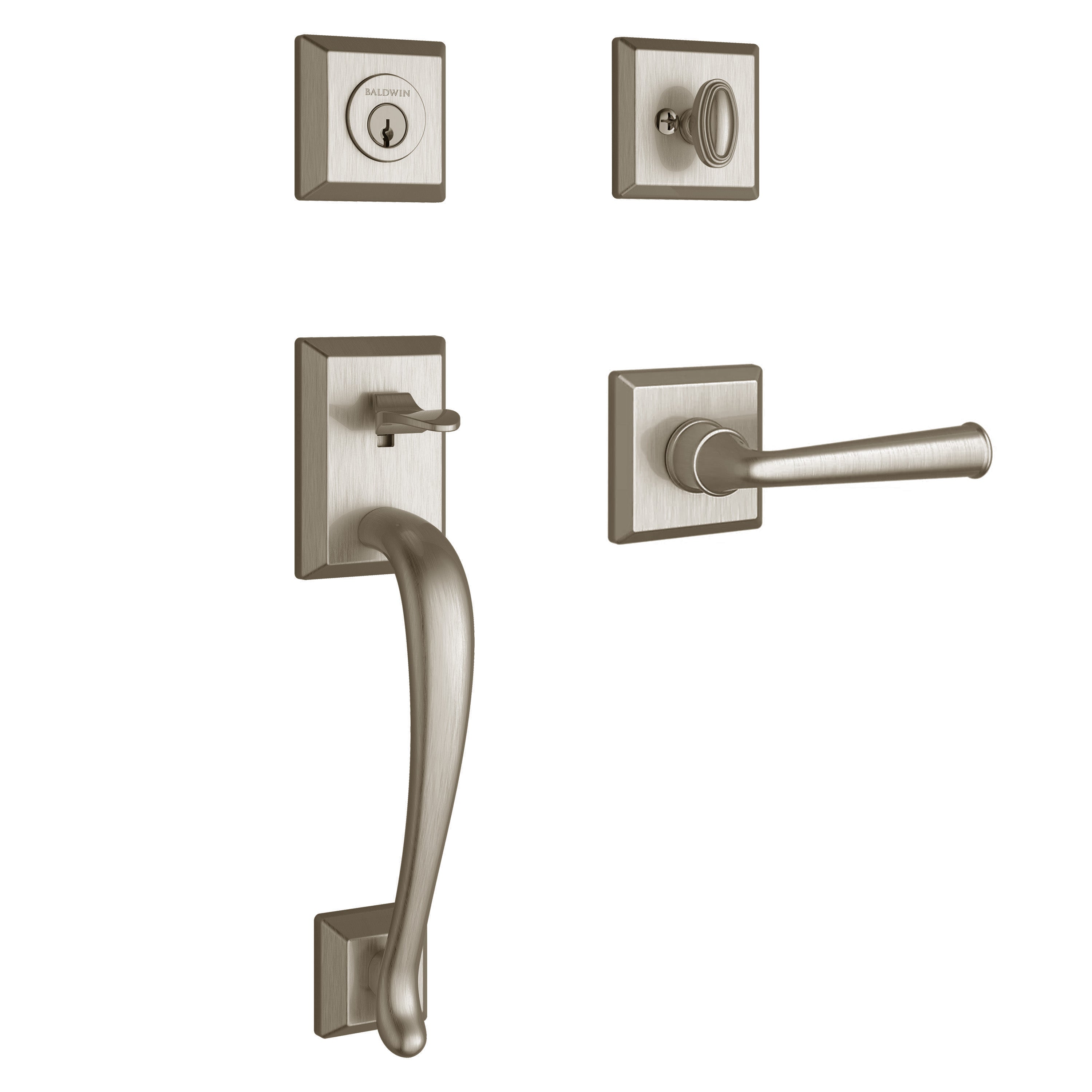 Baldwin Reserve Napa Single Cylinder Handleset With Federal Lever