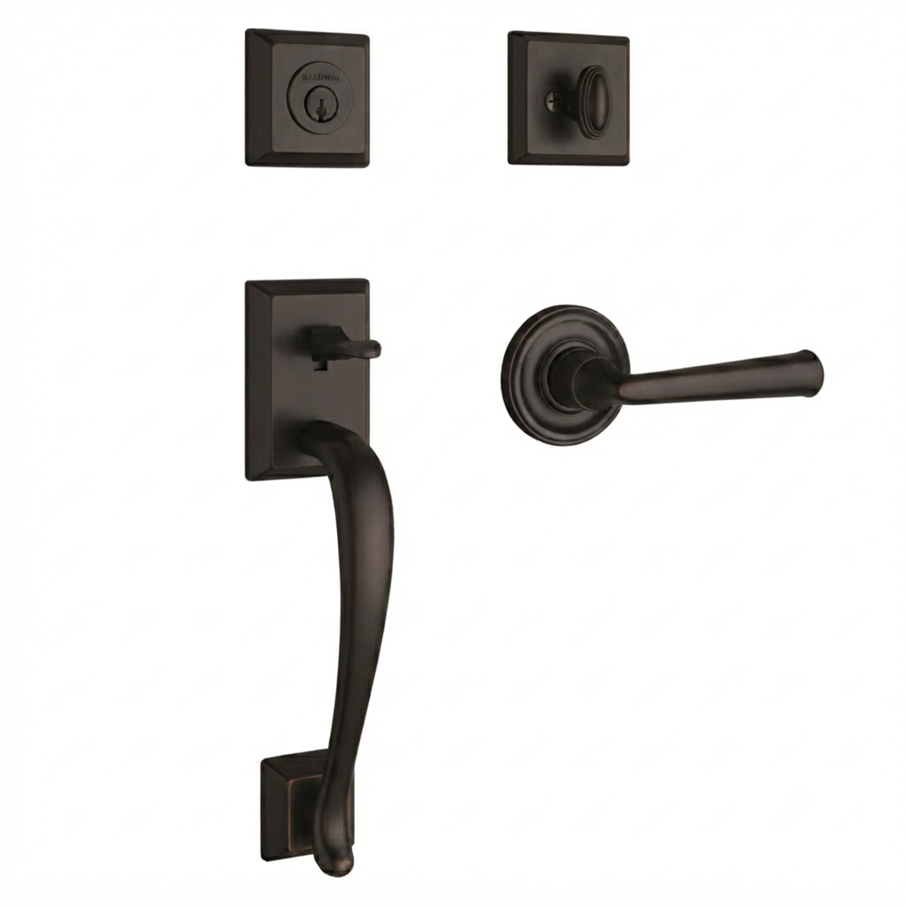 Baldwin Reserve Napa Single Cylinder Handleset With Federal Lever