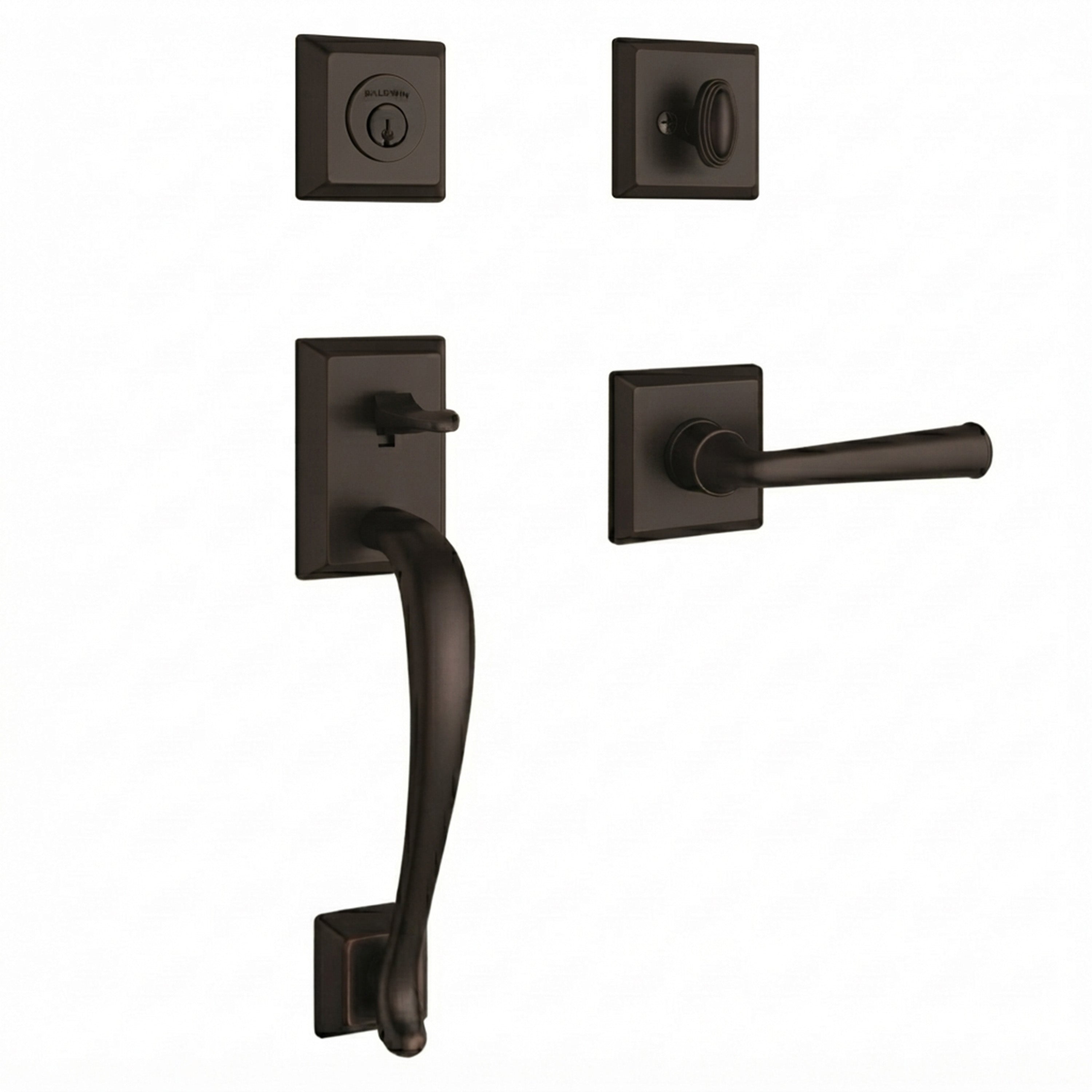 Baldwin Reserve Napa Single Cylinder Handleset With Federal Lever