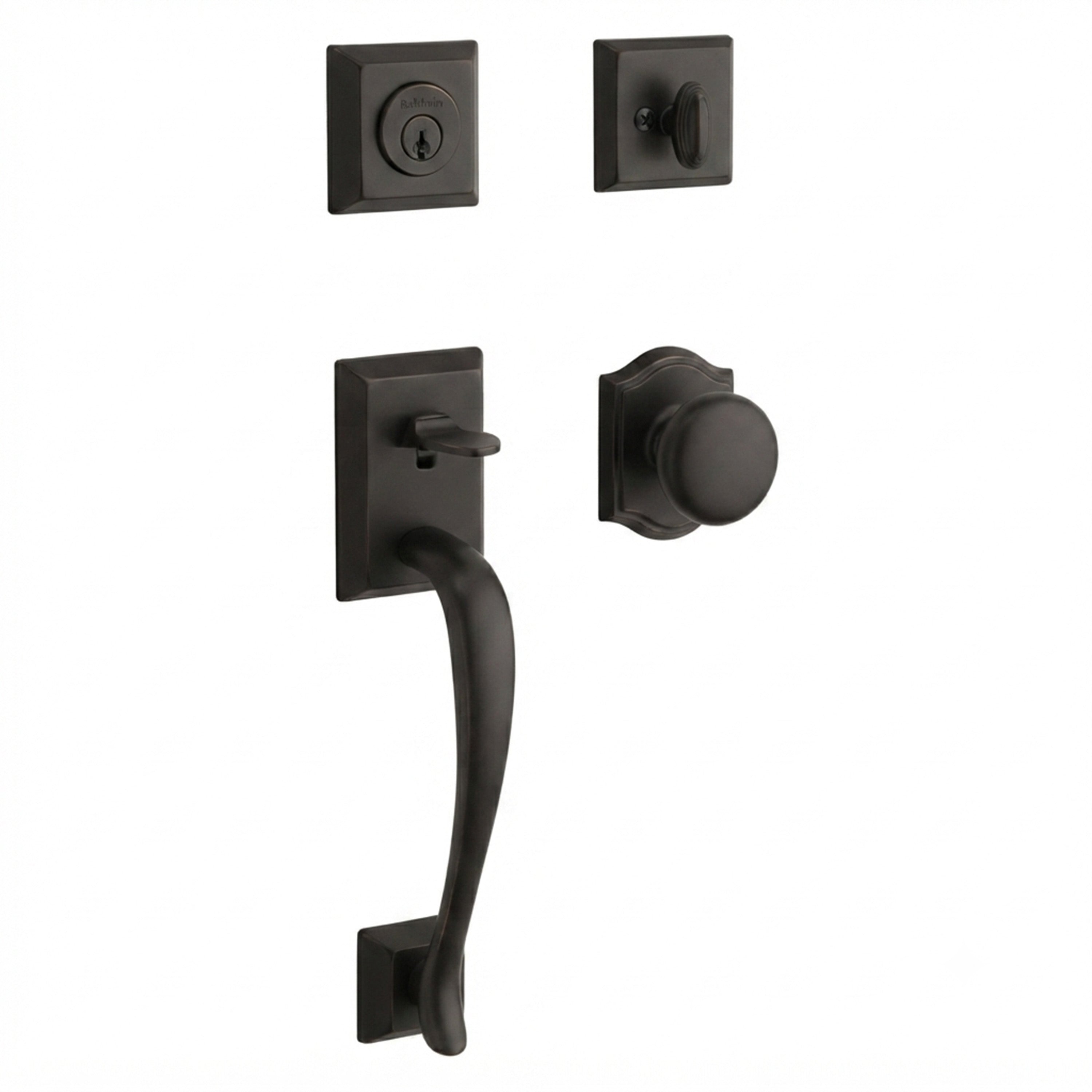 Baldwin Reserve Napa Single Cylinder Handleset With Round Knob