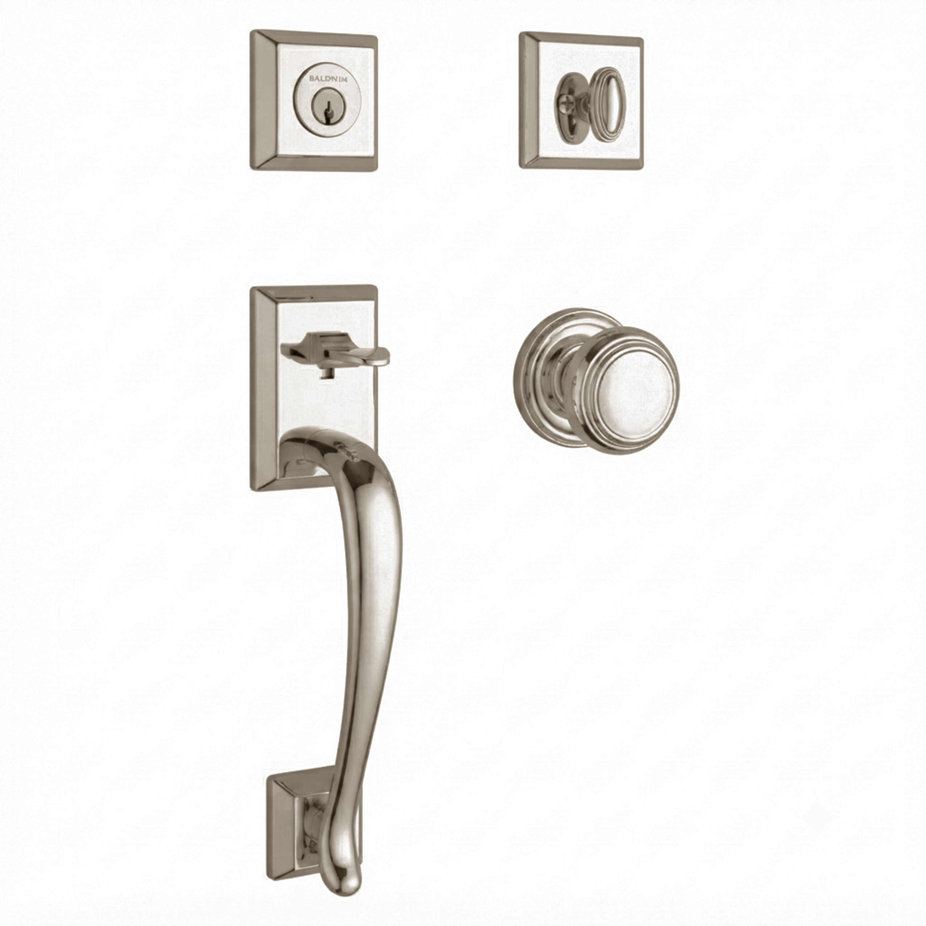 Baldwin Reserve Napa Single Cylinder Handleset With Traditional Knob