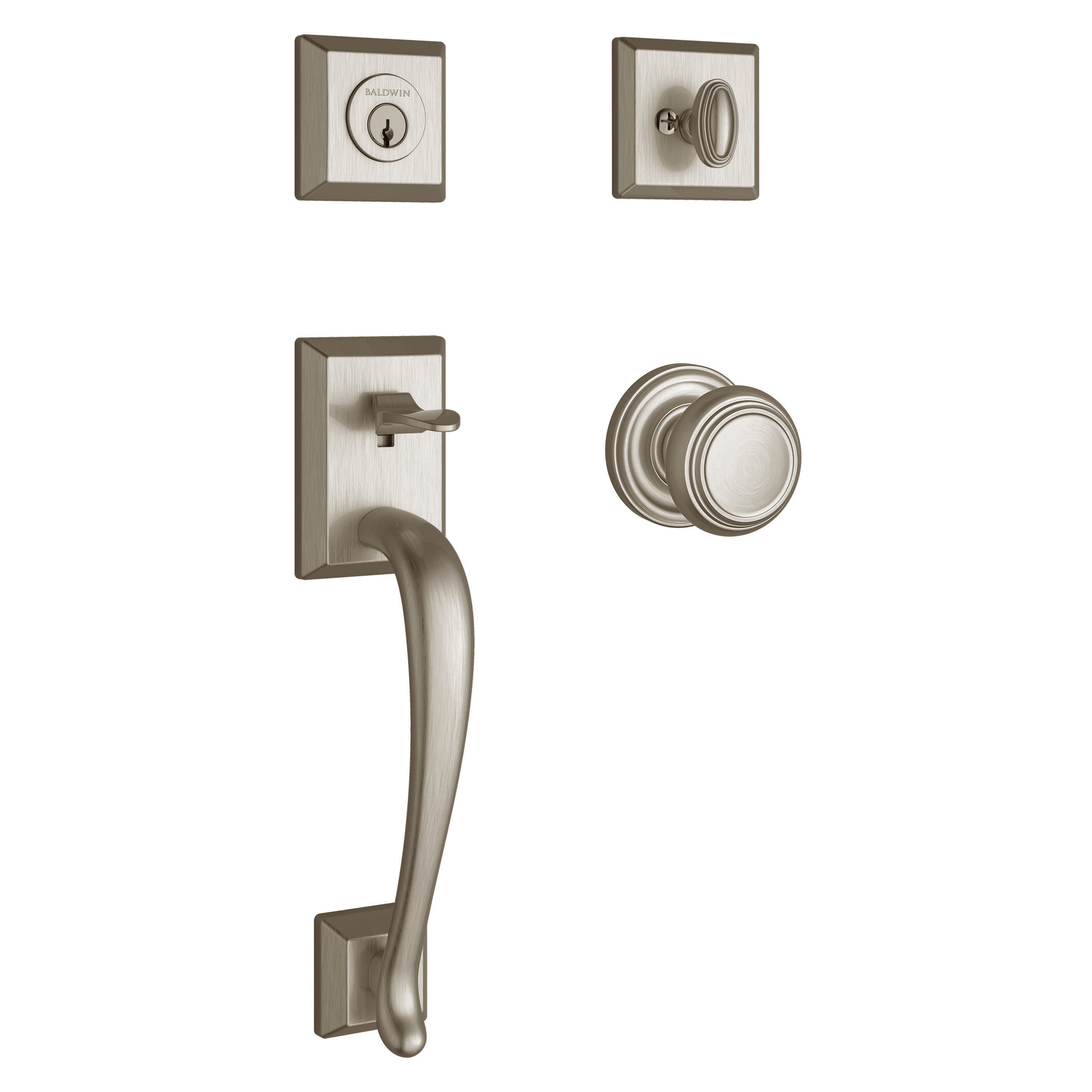 Baldwin Reserve Napa Single Cylinder Handleset With Traditional Knob