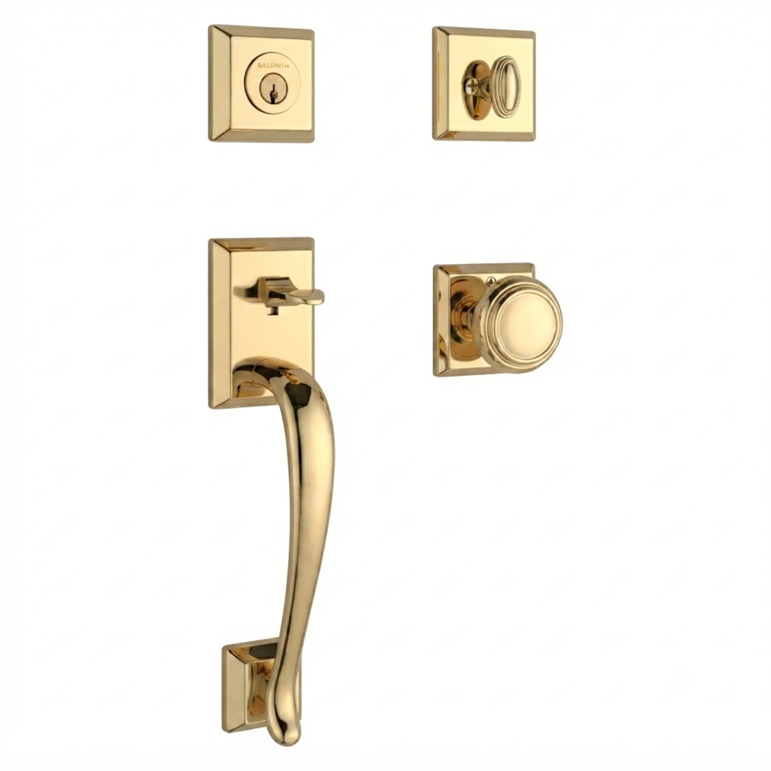 Baldwin Reserve Napa Single Cylinder Handleset With Traditional Knob