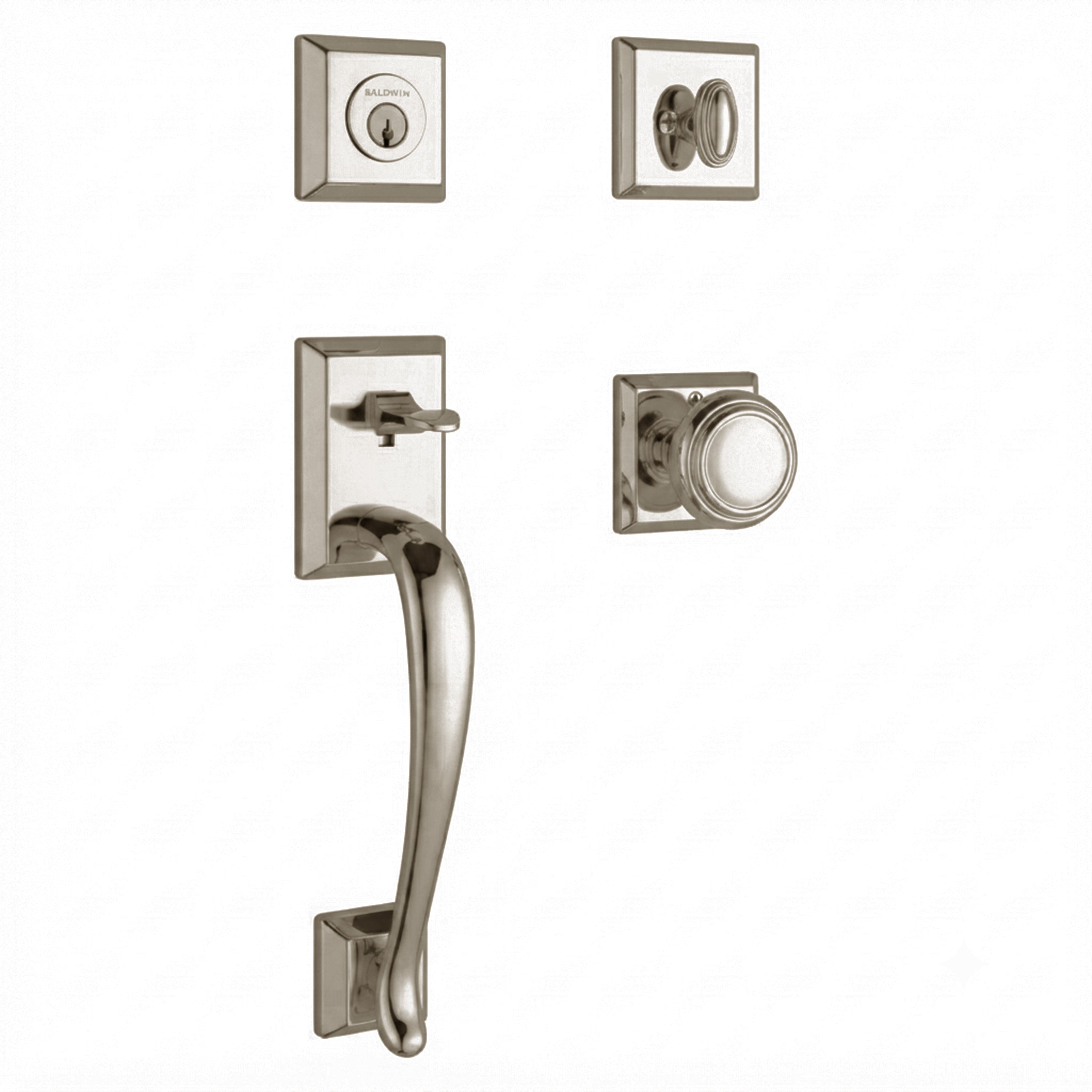 Baldwin Reserve Napa Single Cylinder Handleset With Traditional Knob