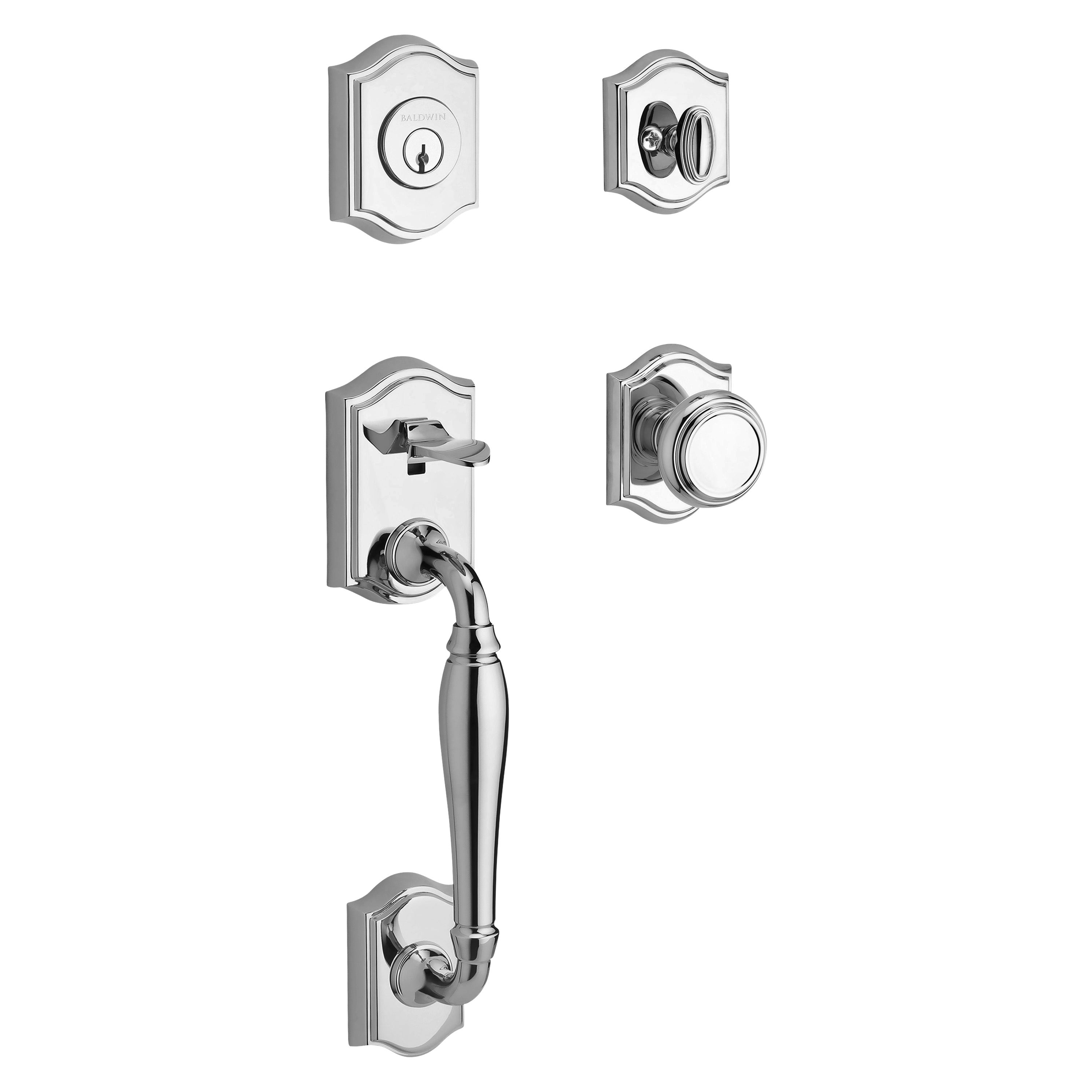 Baldwin Reserve Westcliff Single Cylinder Handleset With Traditional Knob