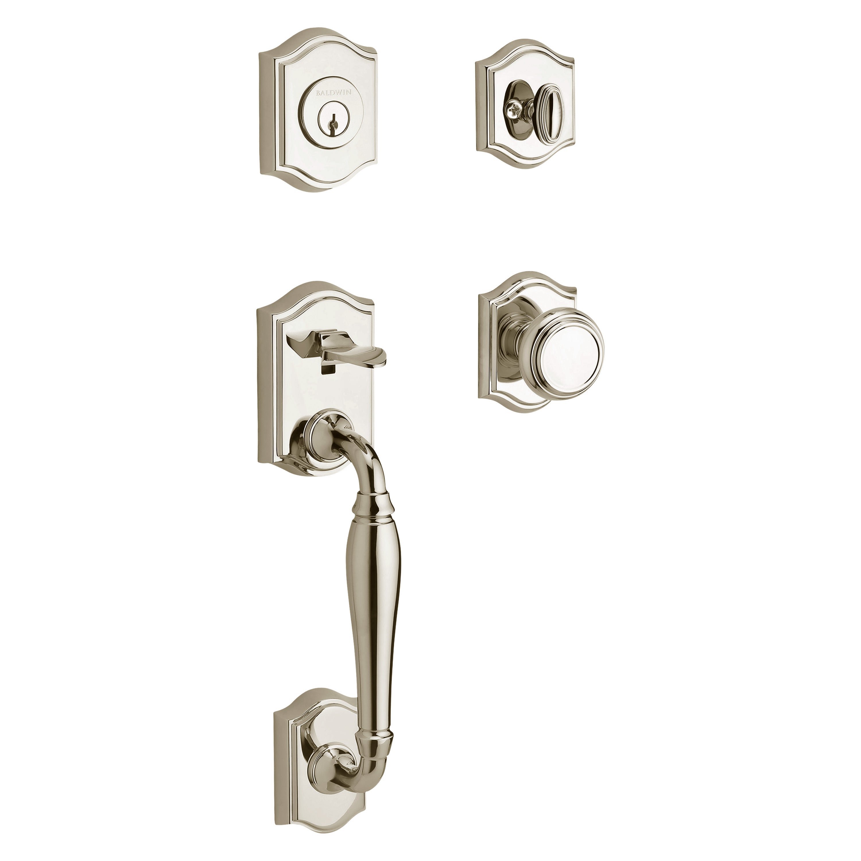 Baldwin Reserve Westcliff Single Cylinder Handleset With Traditional Knob