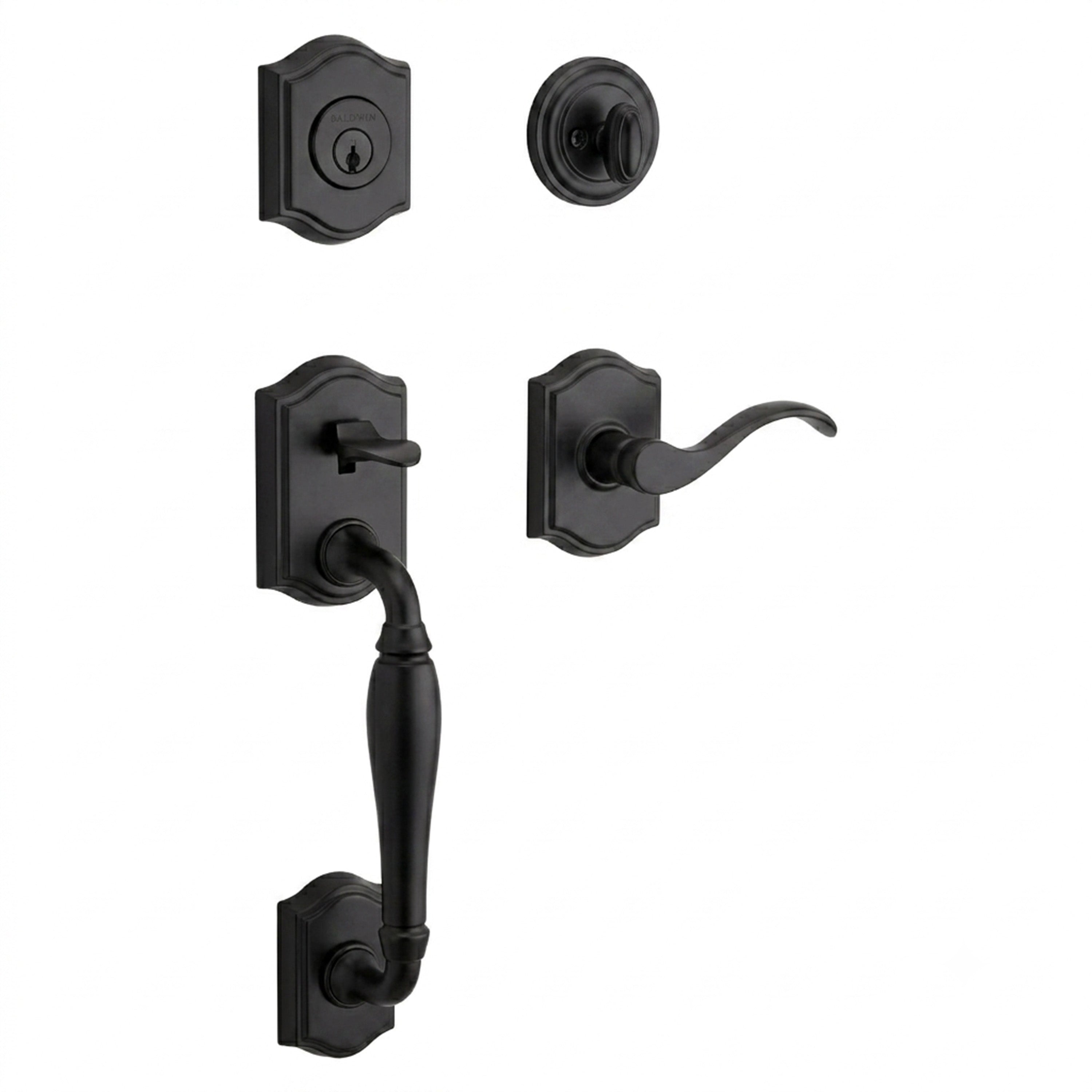 Baldwin Reserve Westcliff Single Cylinder Handleset With Curver Lever