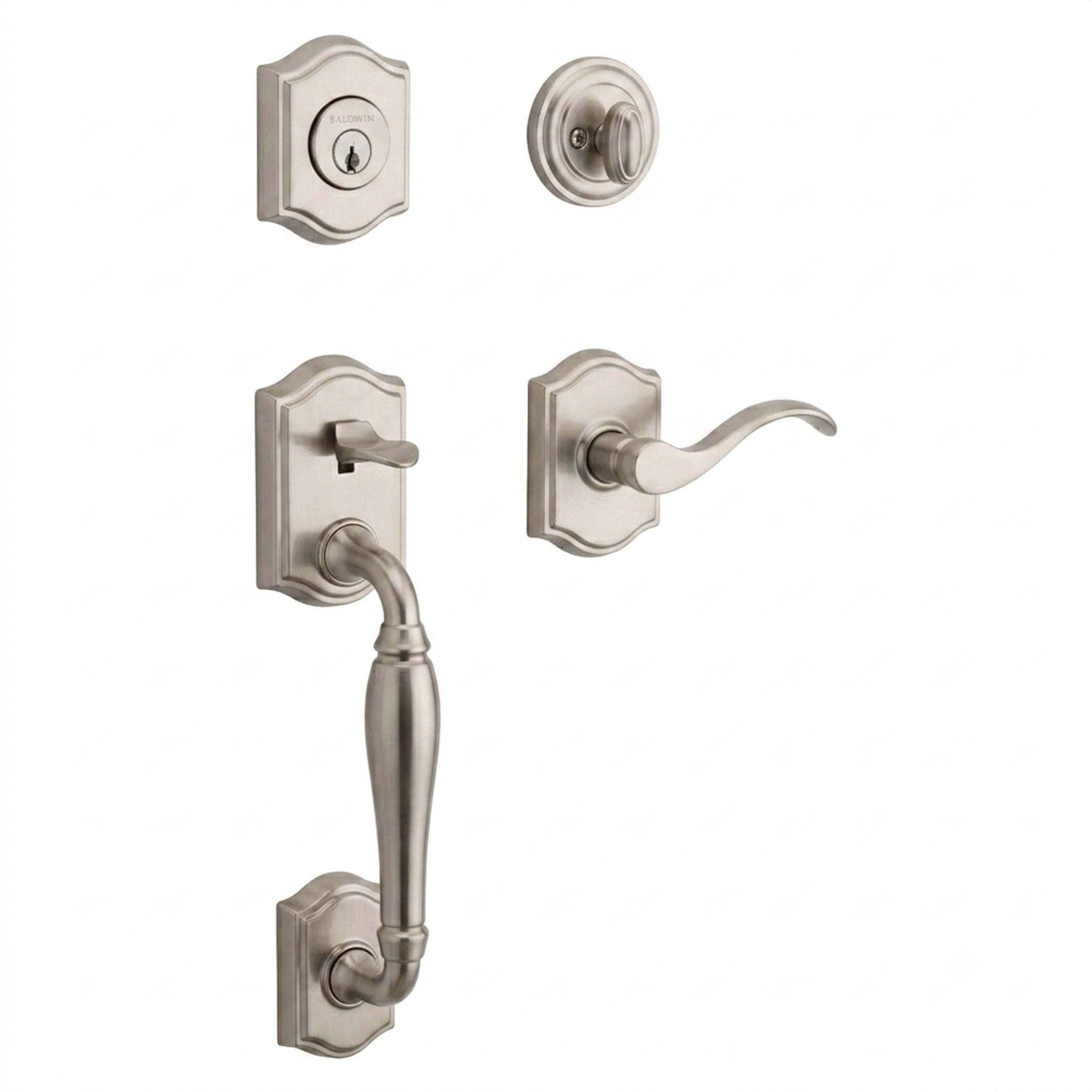 Baldwin Reserve Westcliff Single Cylinder Handleset With Curver Lever