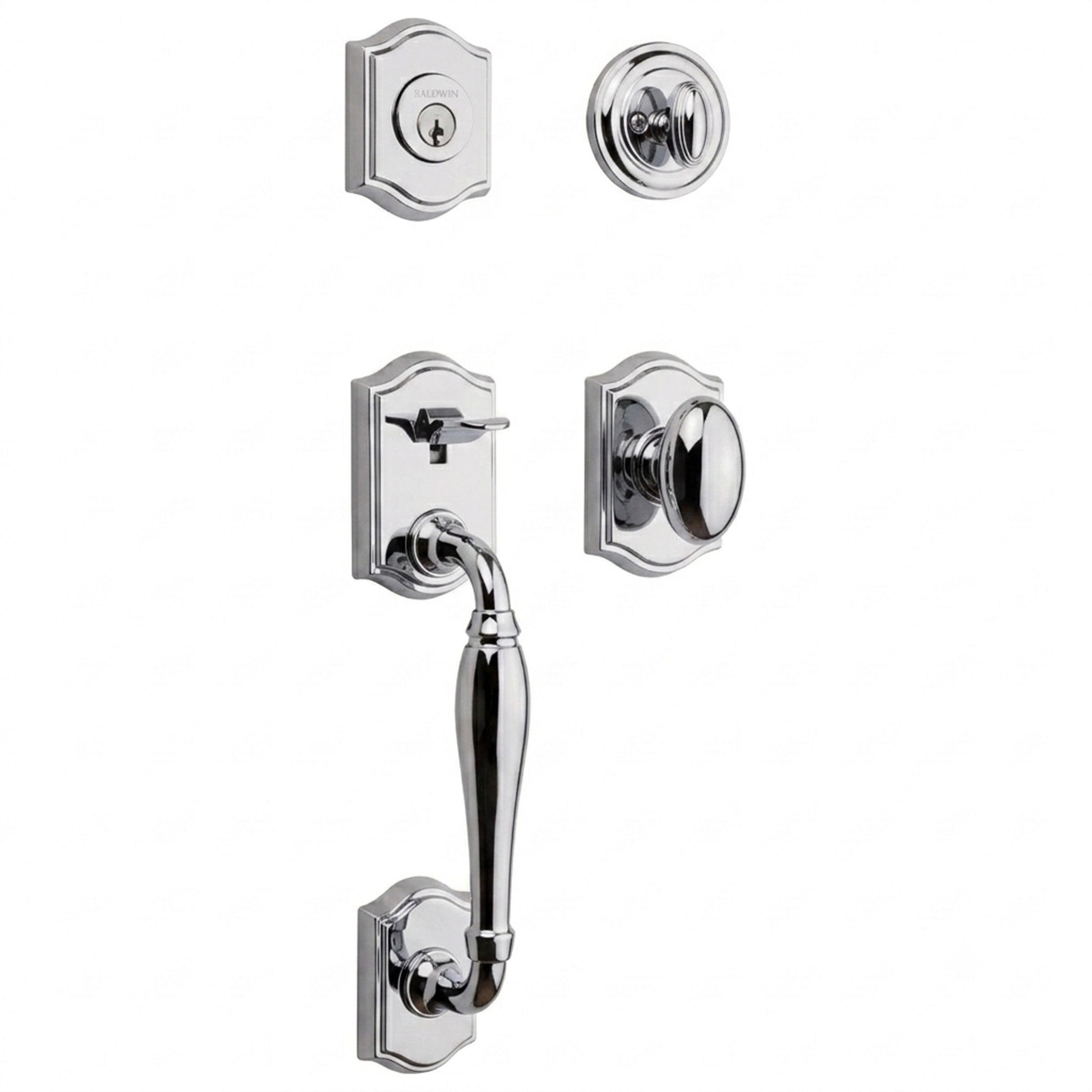 Baldwin Reserve Westcliff Single Cylinder Handleset With Ellipse Knob