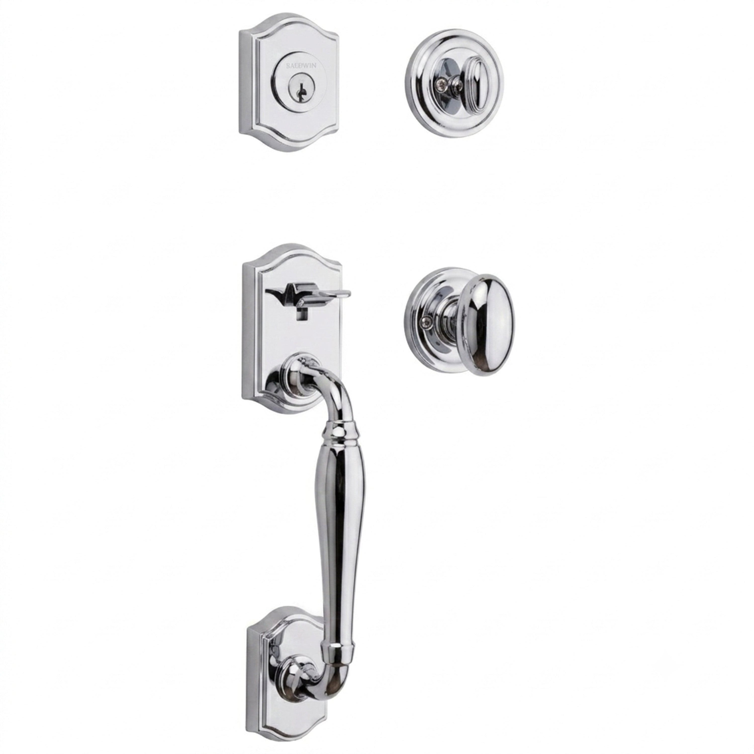 Baldwin Reserve Westcliff Single Cylinder Handleset With Ellipse Knob