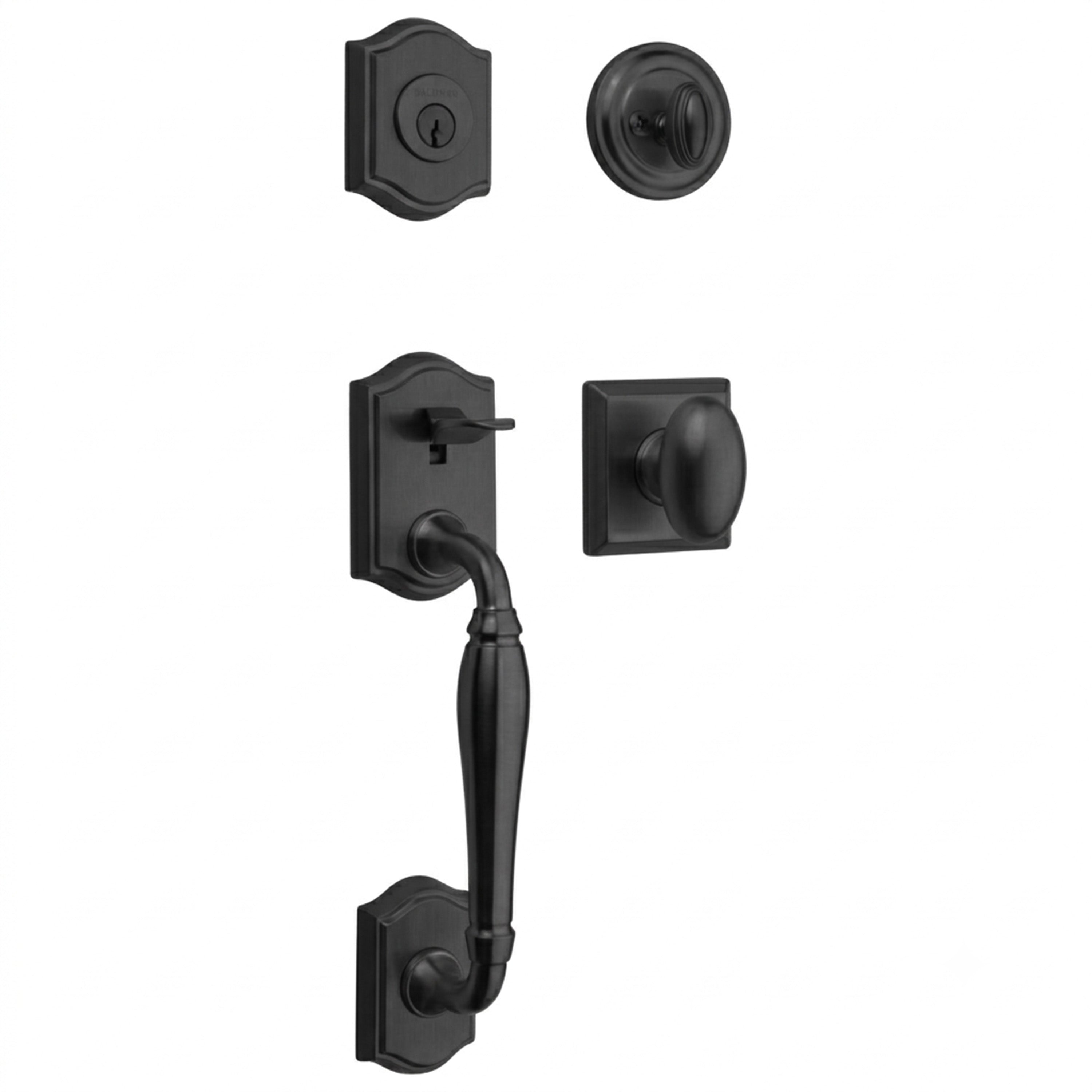 Baldwin Reserve Westcliff Single Cylinder Handleset With Ellipse Knob