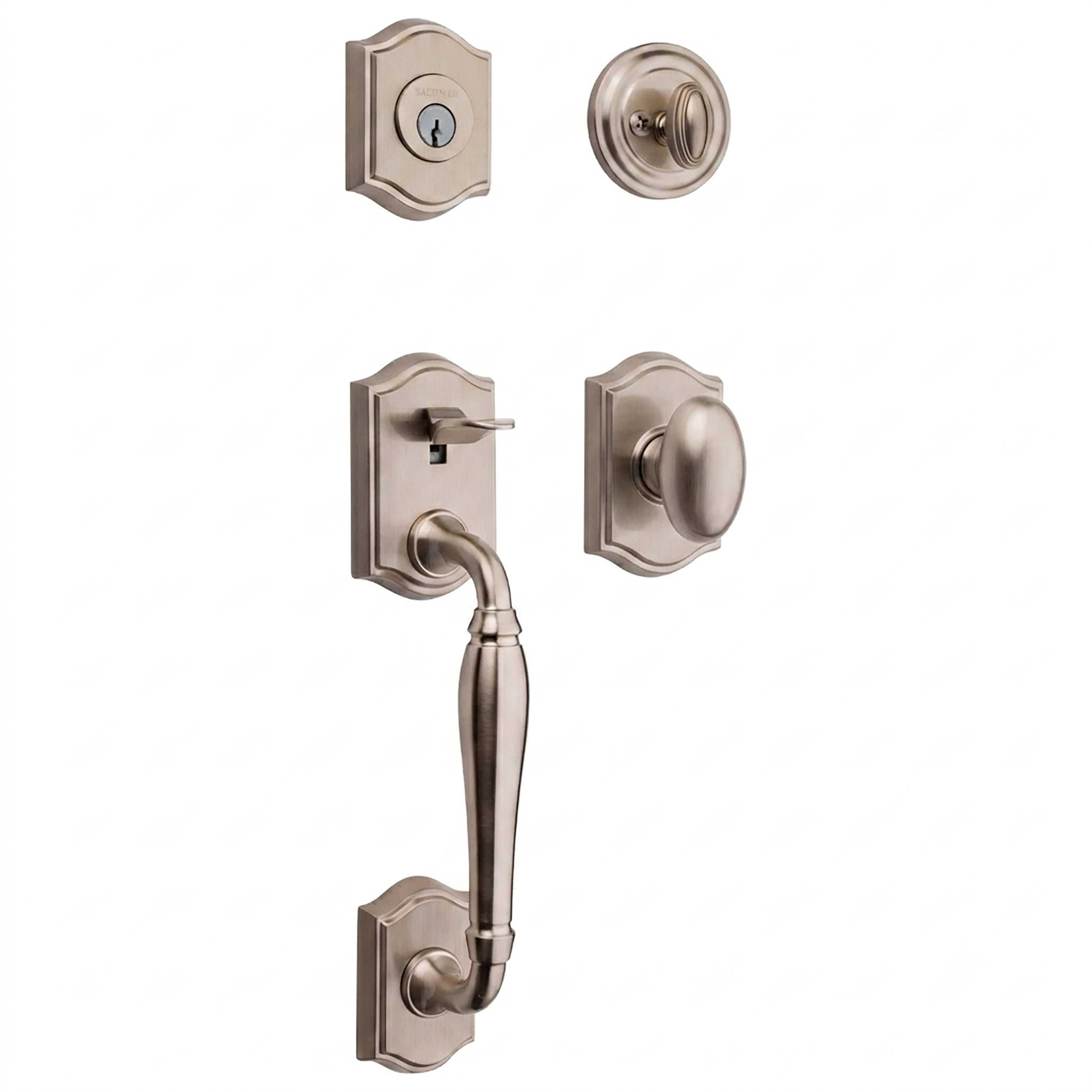 Baldwin Reserve Westcliff Single Cylinder Handleset With Ellipse Knob
