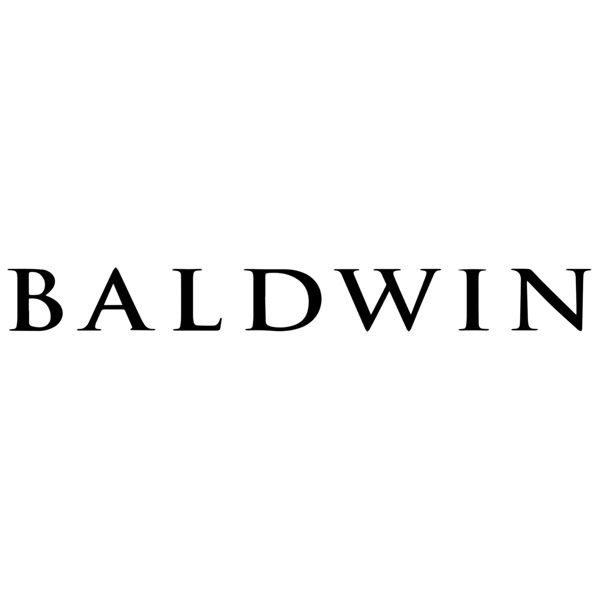 The word 'BALDWIN' appears in black serif lettering centered on a plain white background.
