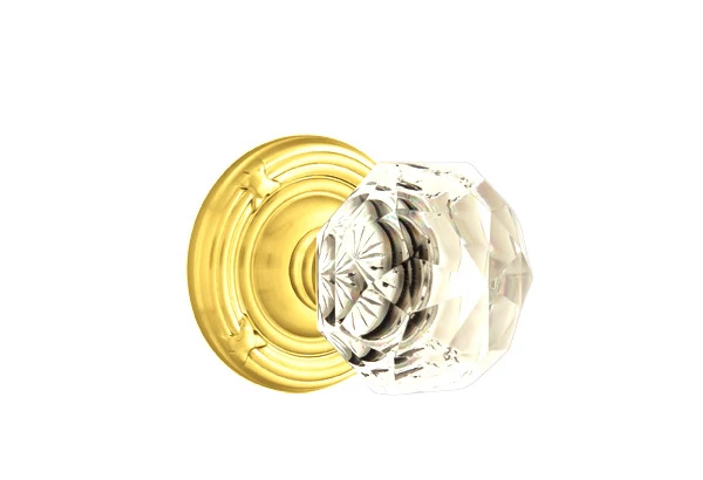 Emtek Diamond Glass Knob Set with Ribbon & Reed