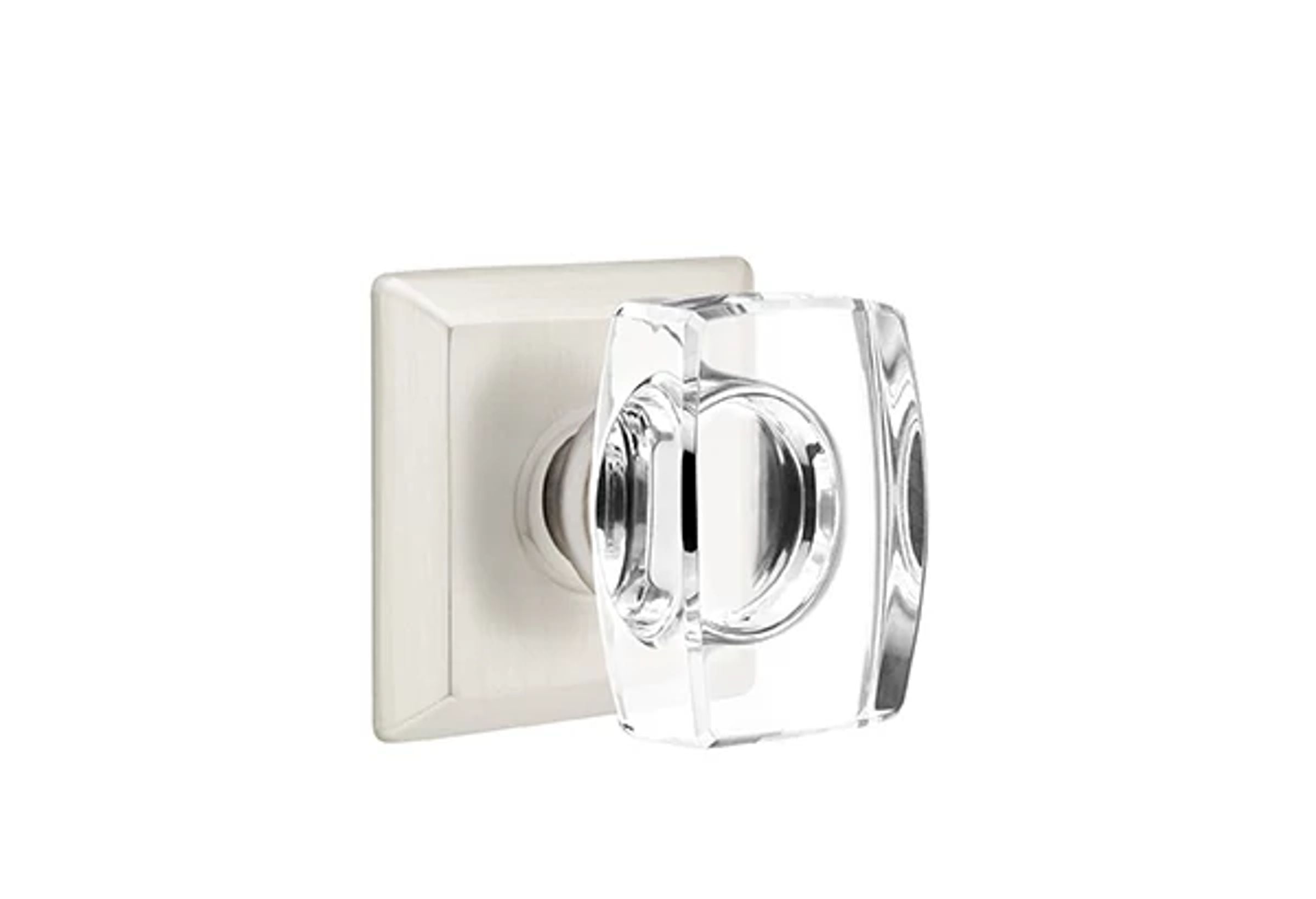 Emtek Windsor Glass Knob Set with Quincy Rosette