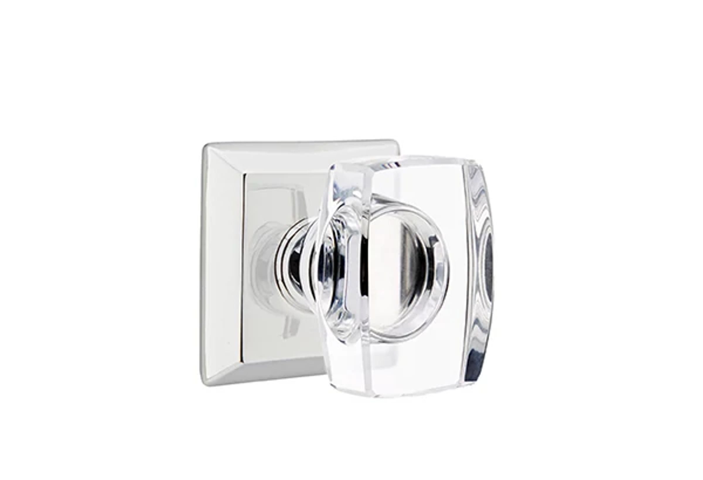 Emtek Windsor Glass Knob Set with Quincy Rosette