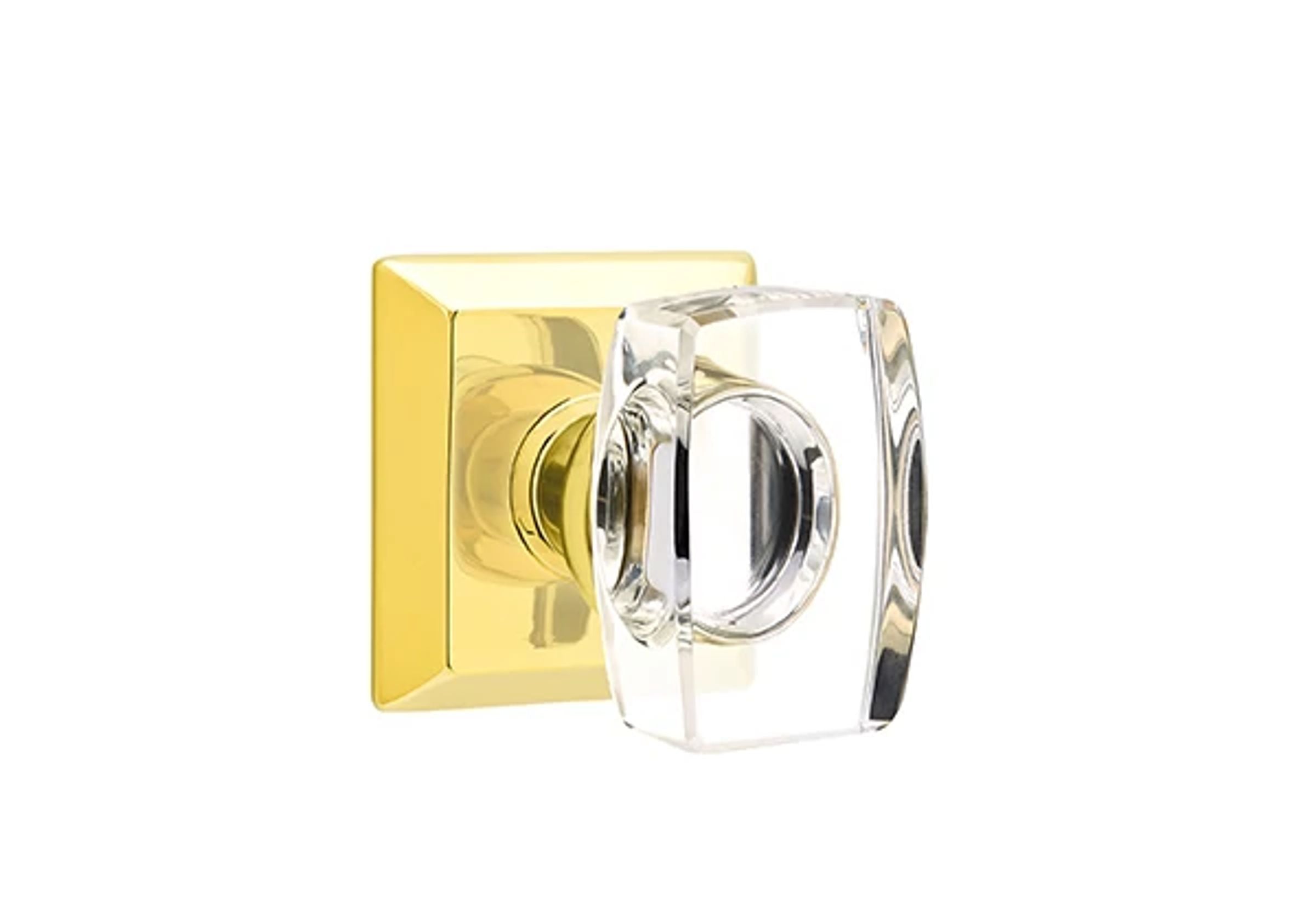 Emtek Windsor Glass Knob Set with Quincy Rosette