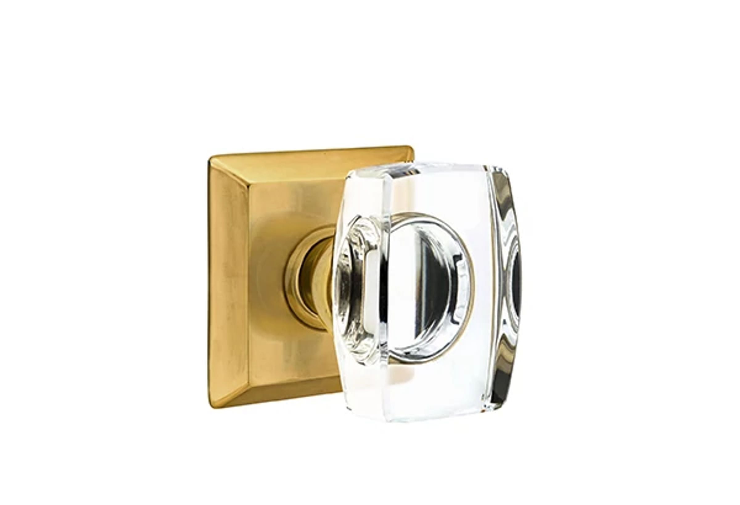 Emtek Windsor Glass Knob Set with Quincy Rosette