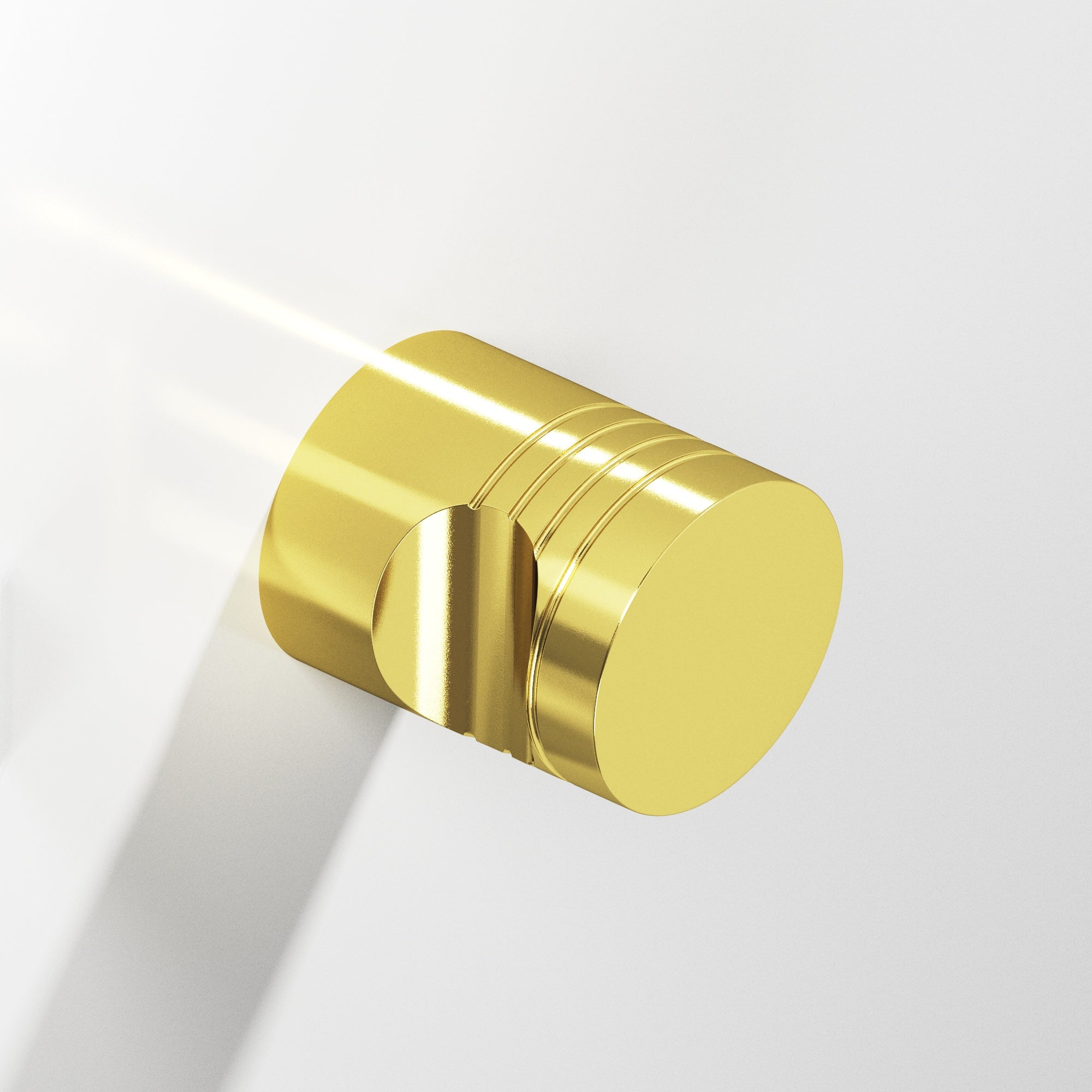 Colonial Bronze Series 105 1" Round Grooved Cabinet Knob Back-To-Back Shower Kit French Gold / 1"