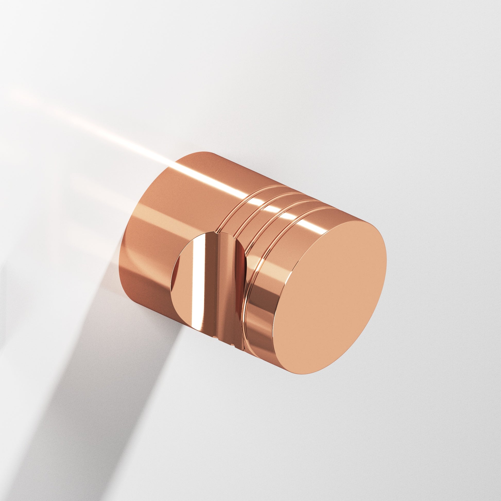 Colonial Bronze Series 105 1" Round Grooved Cabinet Knob Back-To-Back Shower Kit Polished Copper / 1"