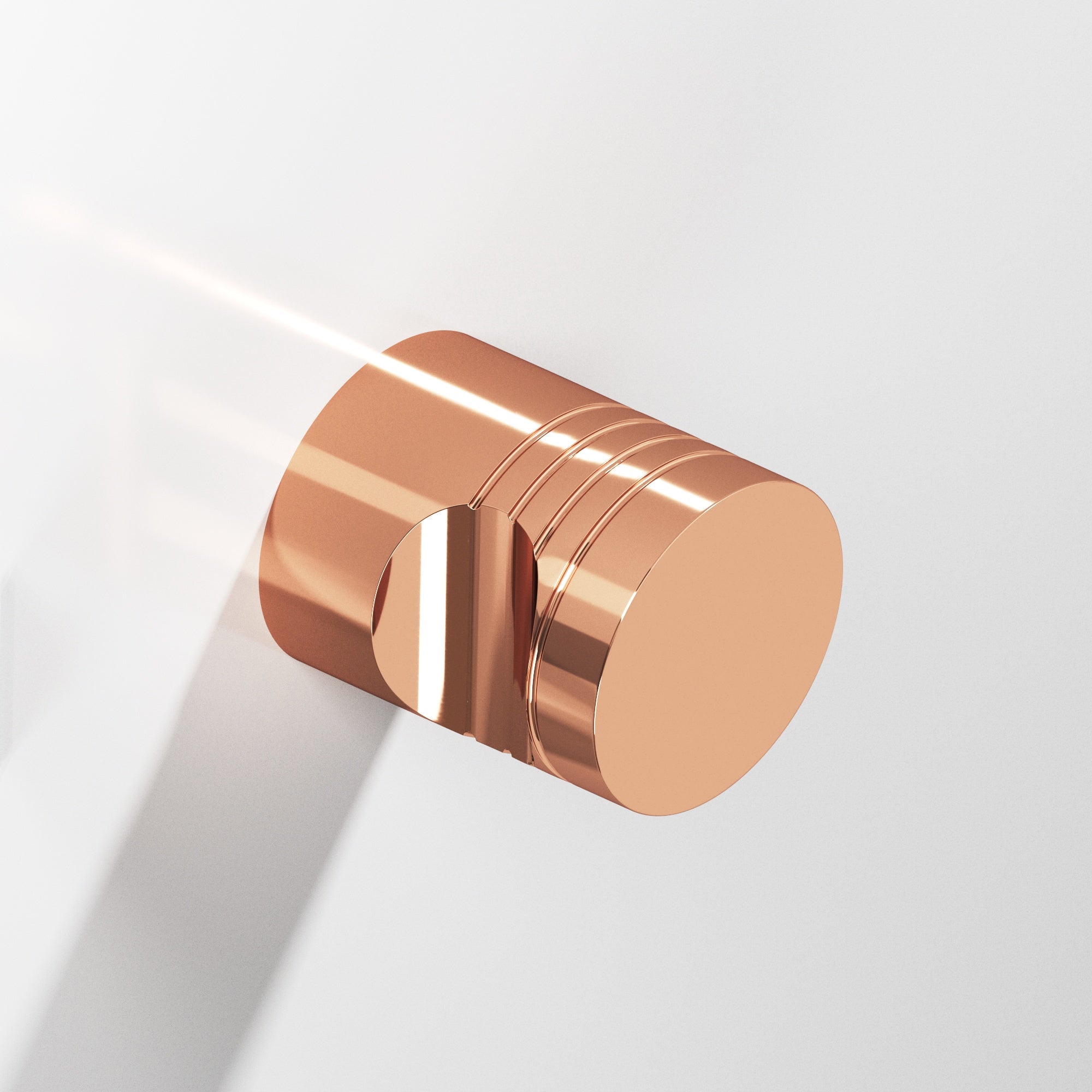 Colonial Bronze Series 105 1" Round Grooved Cabinet Knob Back-To-Back Shower Kit Polished Copper / 1"