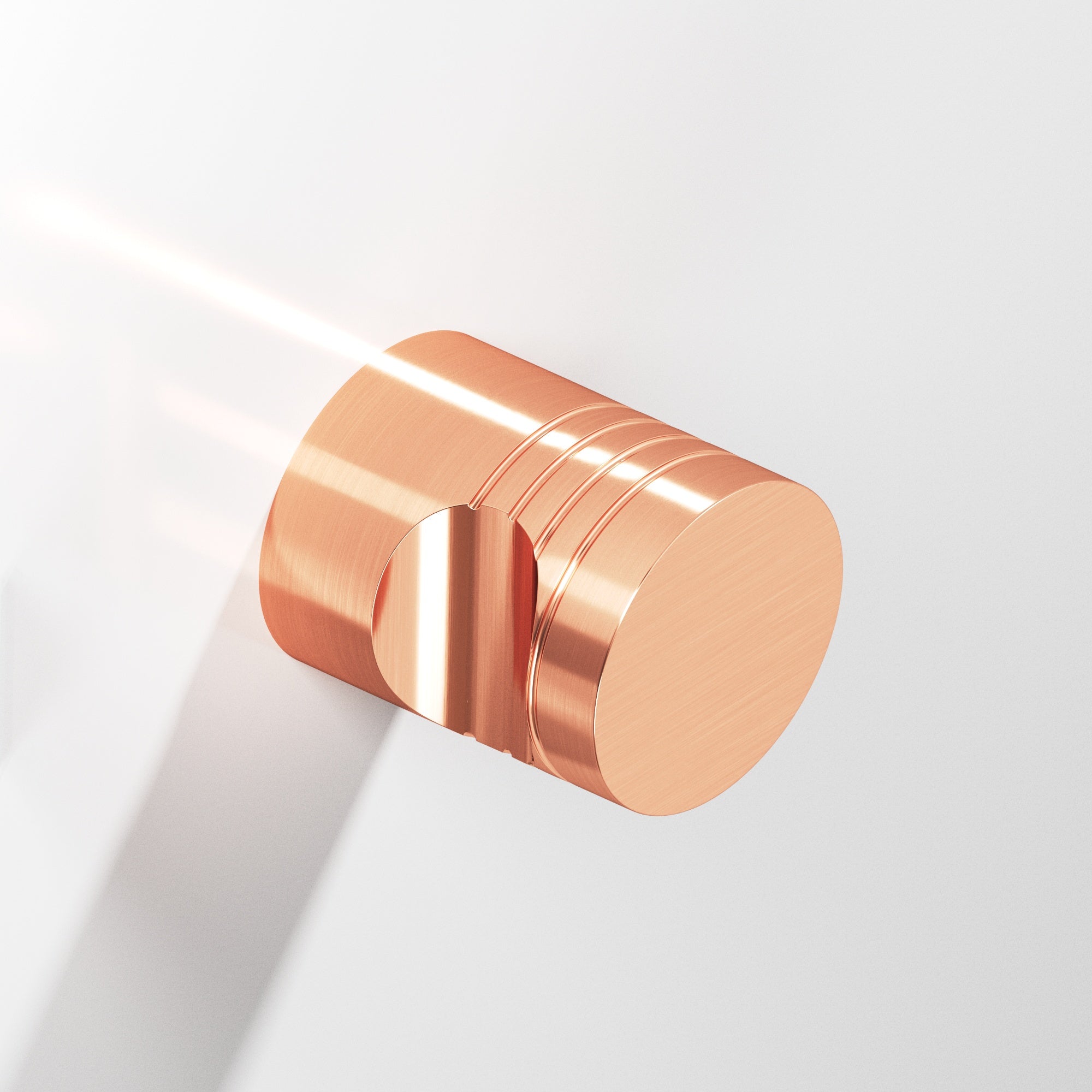 Colonial Bronze Series 105 1" Round Grooved Cabinet Knob Back-To-Back Shower Kit Satin Copper / 1"