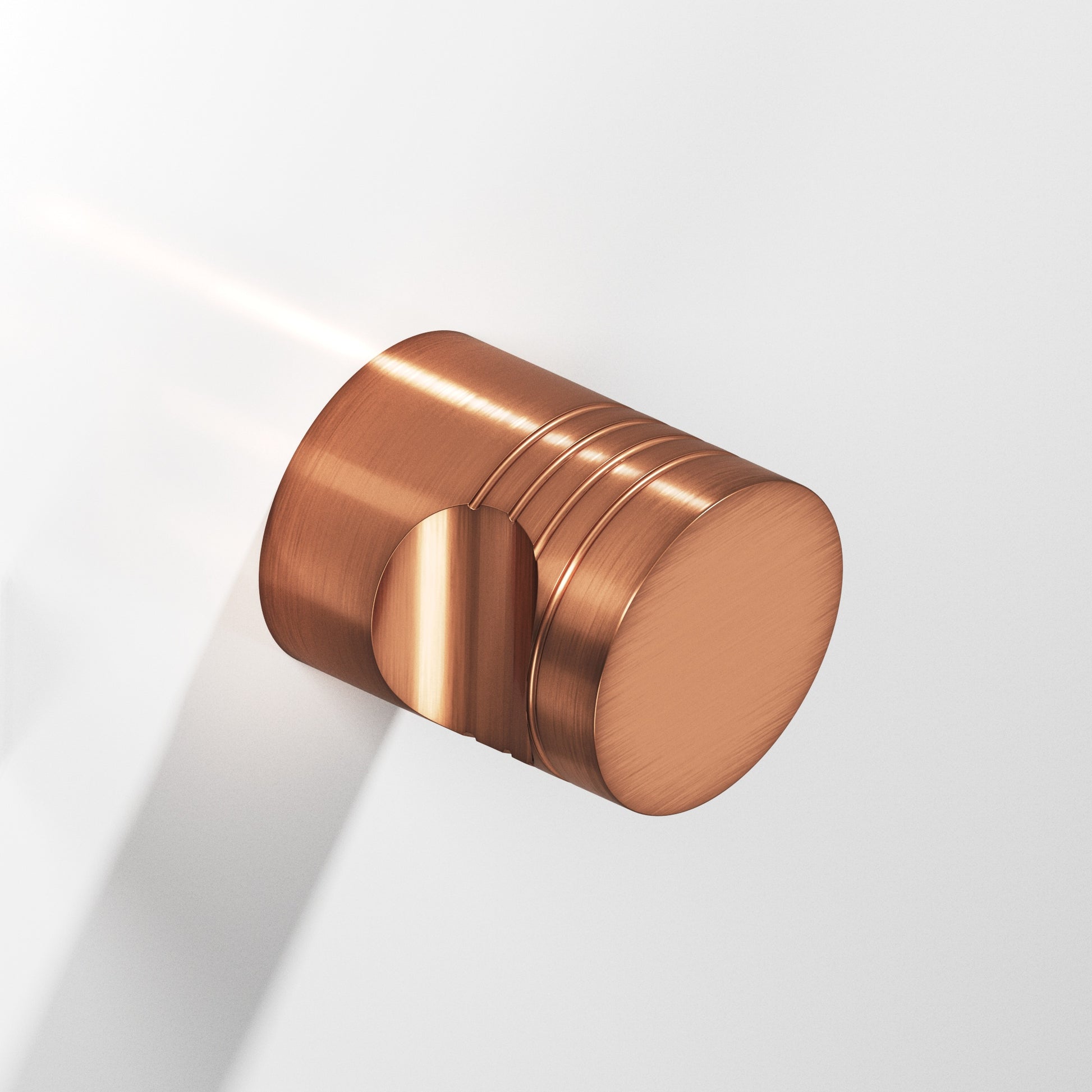 Colonial Bronze Series 105 1" Round Grooved Cabinet Knob Back-To-Back Shower Kit Antique Copper / 1"