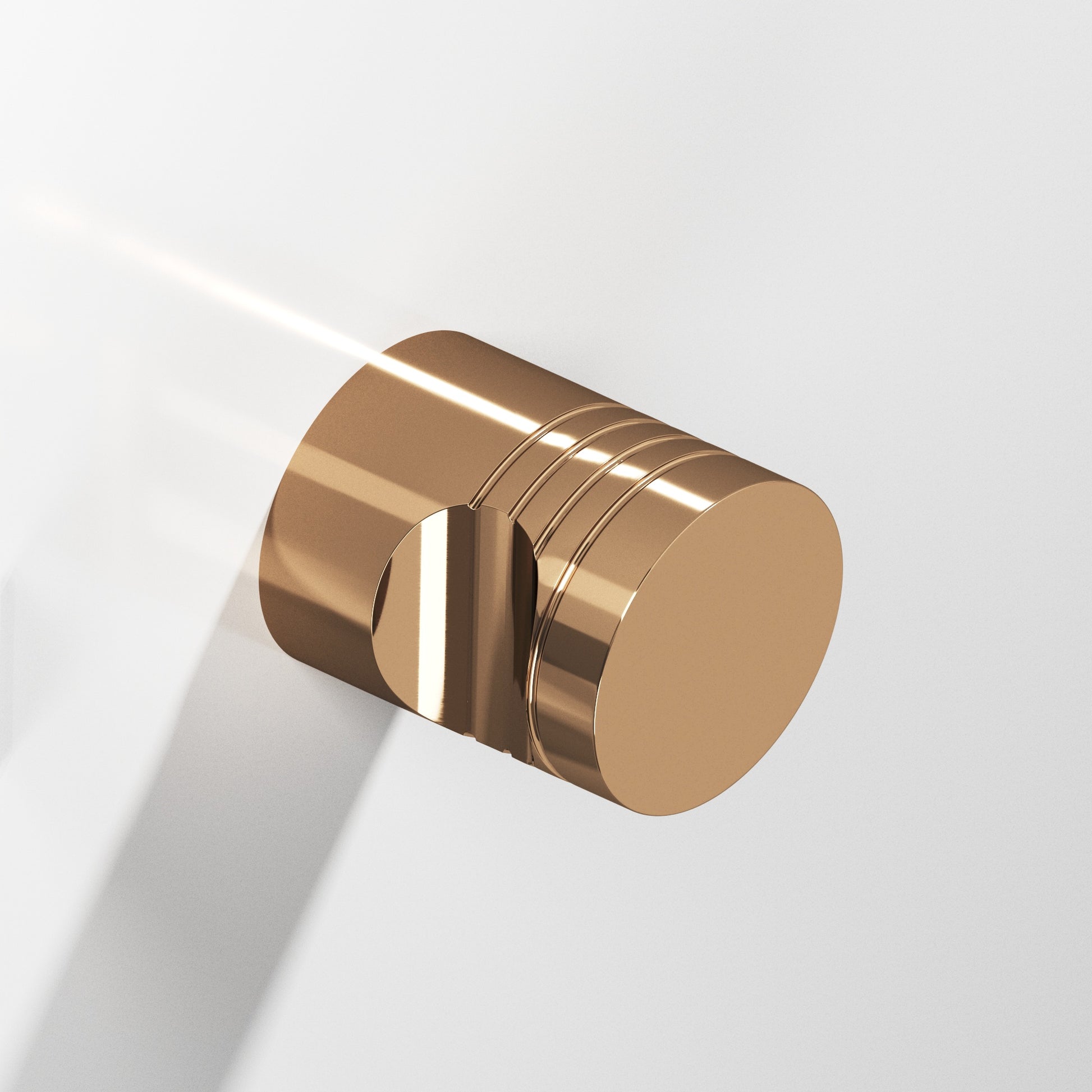 Colonial Bronze Series 105 1" Round Grooved Cabinet Knob Back-To-Back Shower Kit Polished Bronze / 1"