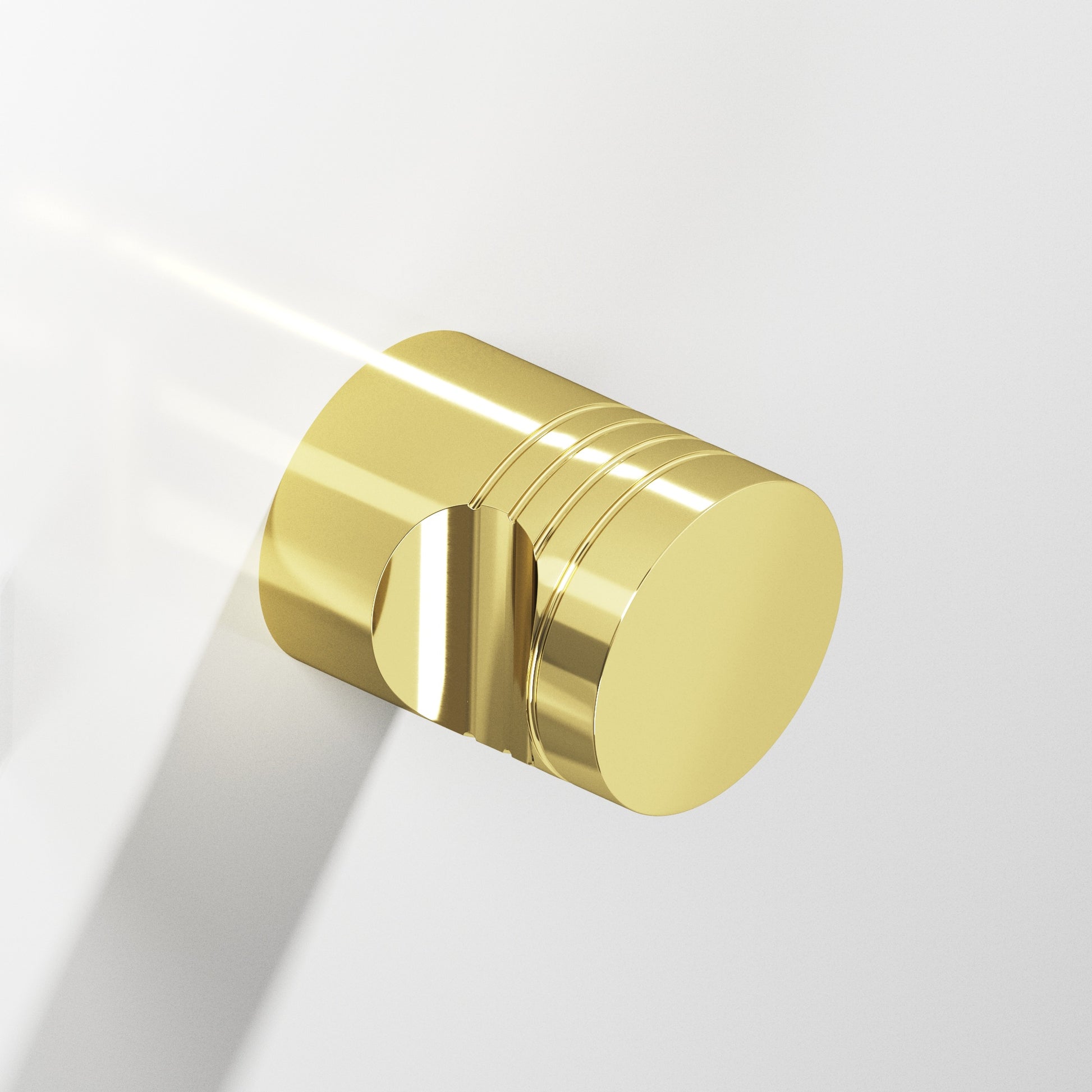 Colonial Bronze Series 105 1" Round Grooved Cabinet Knob Back-To-Back Shower Kit Polished Brass / 1"