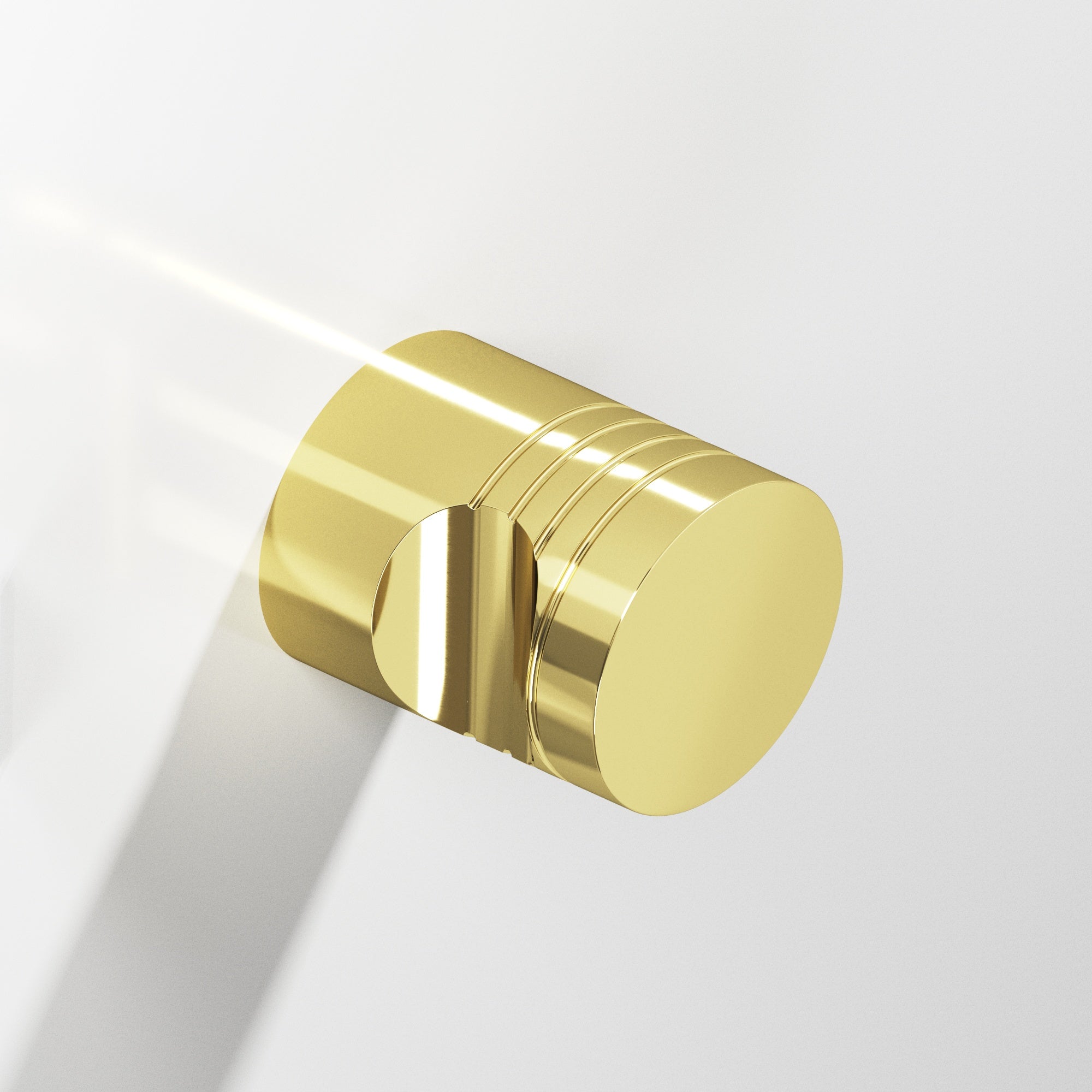 Colonial Bronze Series 105 1" Round Grooved Cabinet Knob Back-To-Back Shower Kit Polished Brass / 1"