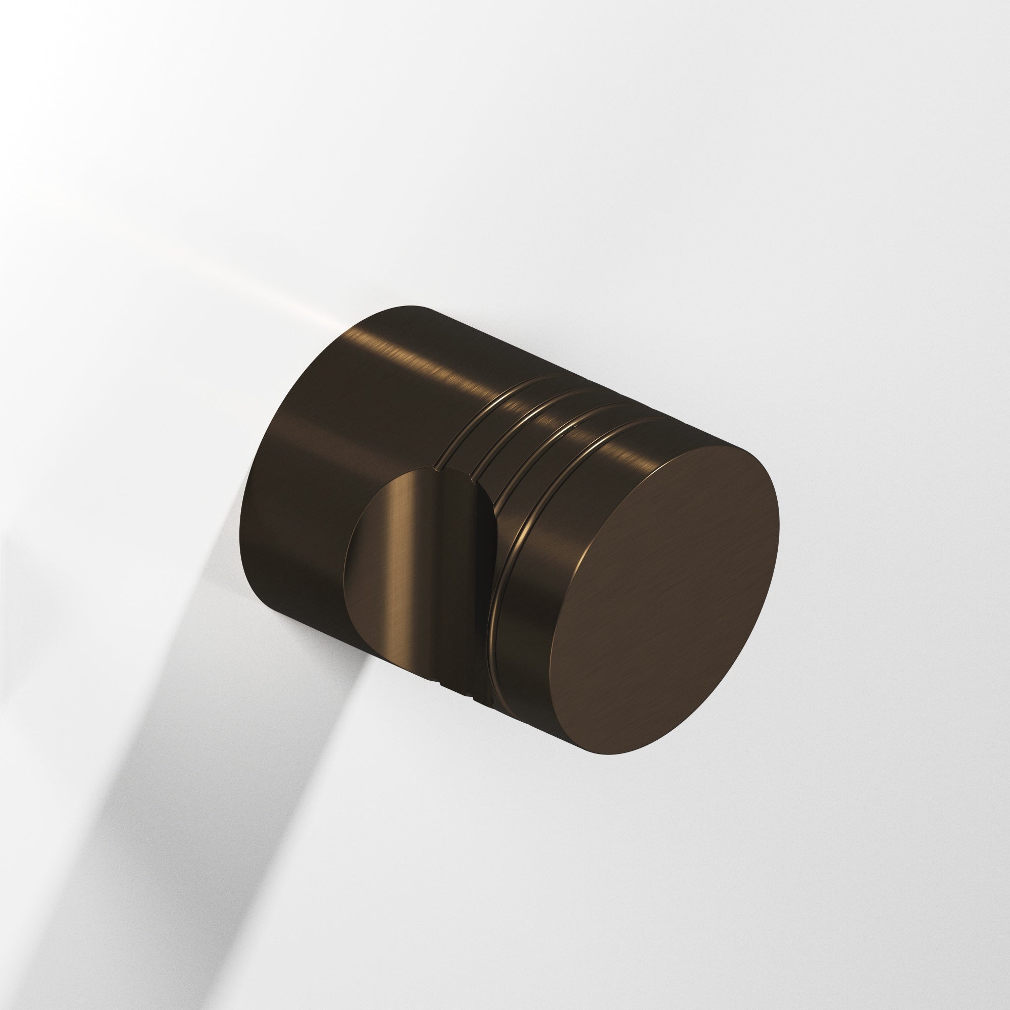 Colonial Bronze Series 105 1" Round Grooved Cabinet Knob Back-To-Back Shower Kit Oil Rubbed Bronze / 1"