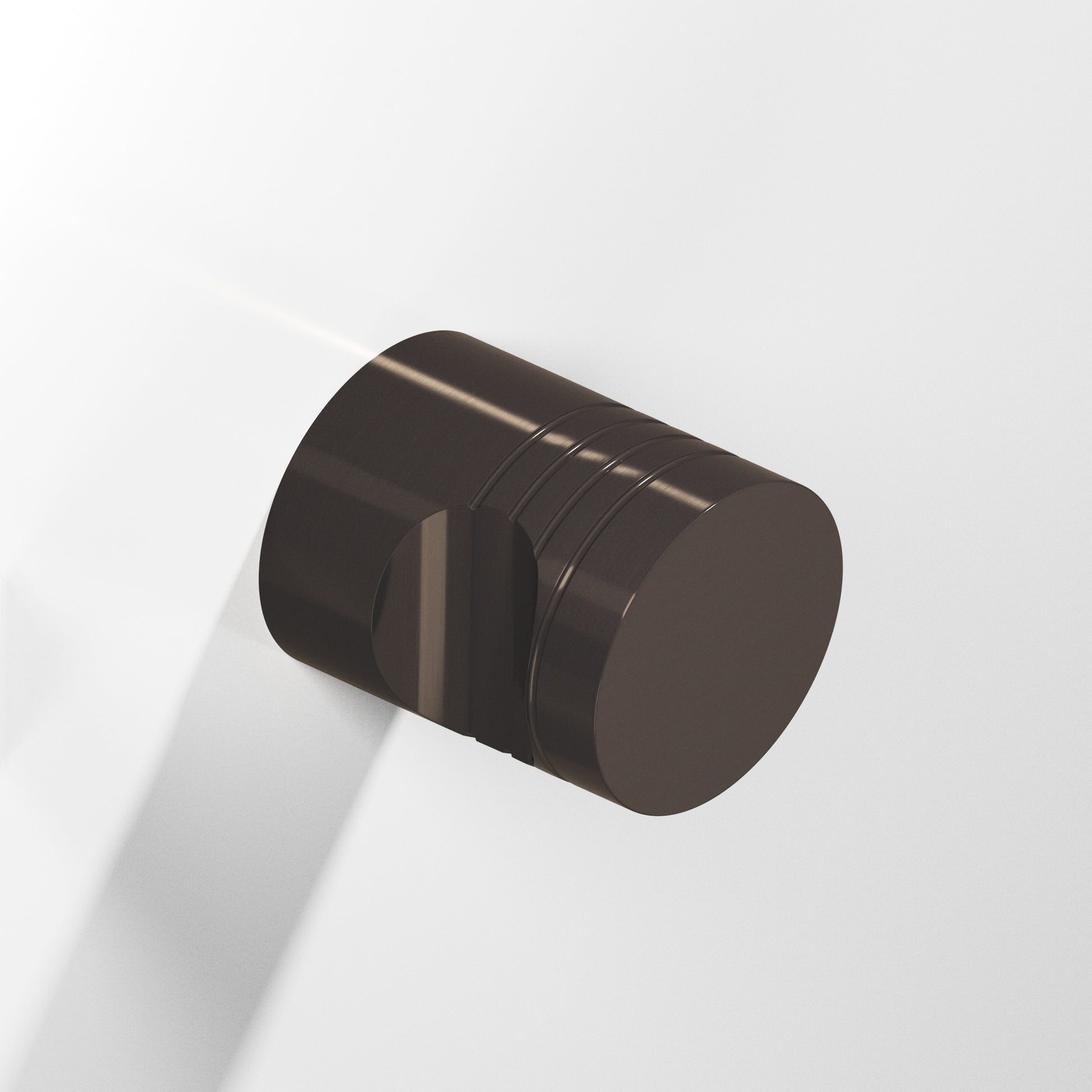 Colonial Bronze Series 105 1" Round Grooved Cabinet Knob Back-To-Back Shower Kit Dark Statuary Bronze / 1"