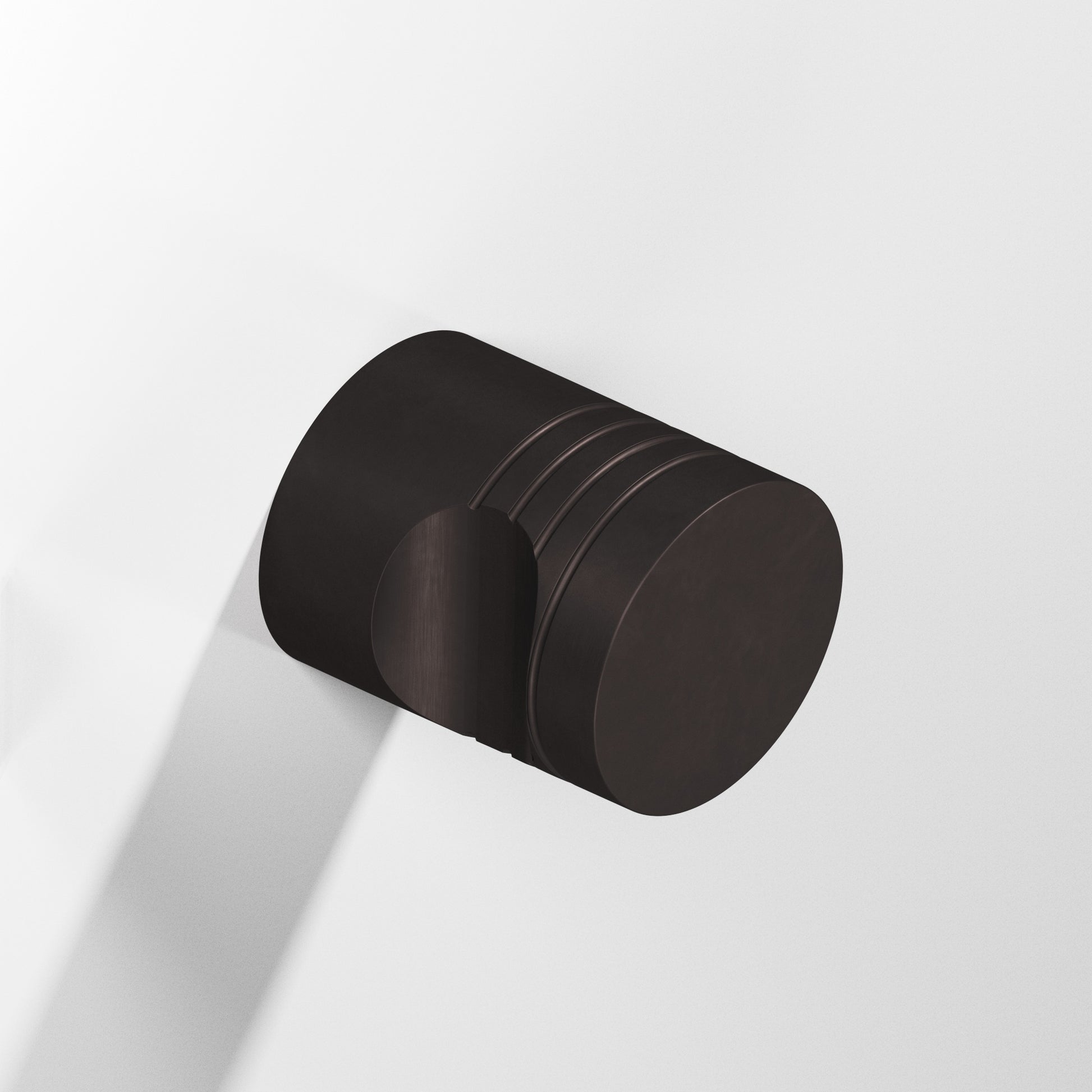 Colonial Bronze Series 105 1" Round Grooved Cabinet Knob Back-To-Back Shower Kit Matte Dark Statuary Bronze / 1"