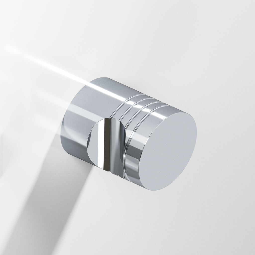 Colonial Bronze Series 105 1" Round Grooved Cabinet Knob Back-To-Back Shower Kit Polished Chrome / 1"