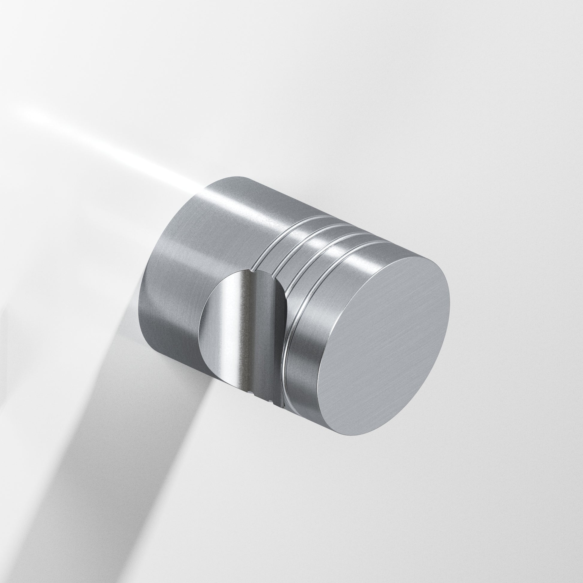 Colonial Bronze Series 105 1" Round Grooved Cabinet Knob Back-To-Back Shower Kit Satin Chrome / 1"