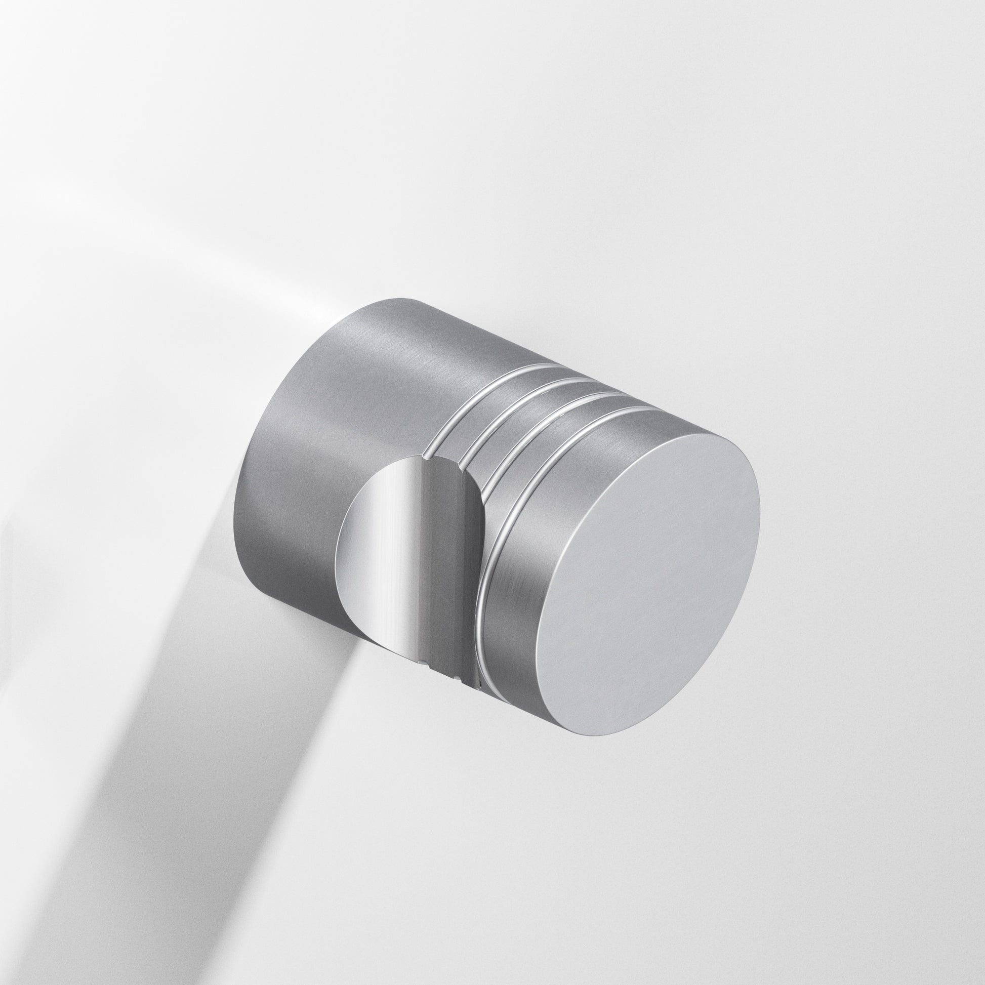 Colonial Bronze Series 105 1" Round Grooved Cabinet Knob Back-To-Back Shower Kit Matte Satin Chrome / 1"