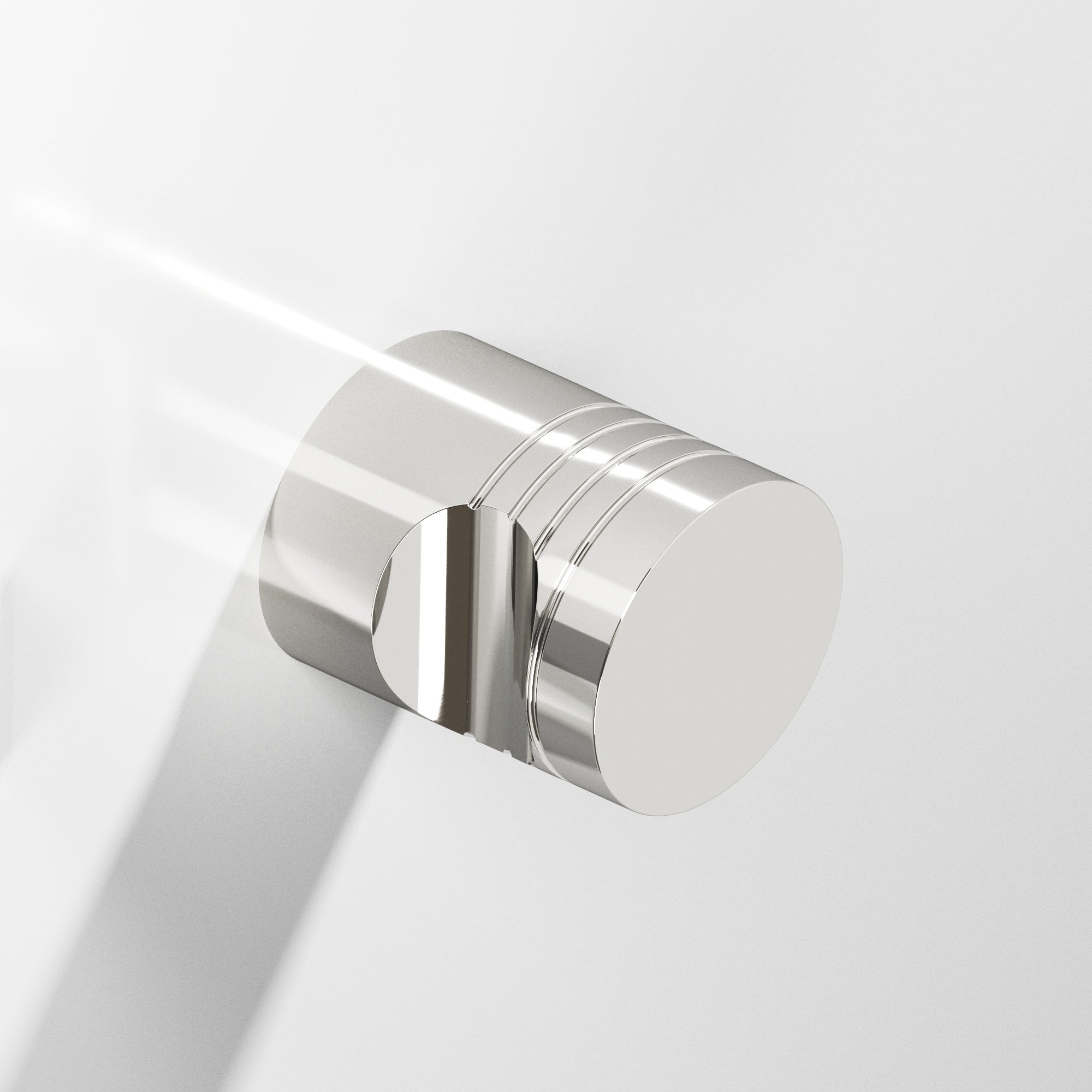 Colonial Bronze Series 105 1" Round Grooved Cabinet Knob Back-To-Back Shower Kit Polished Nickel / 1"