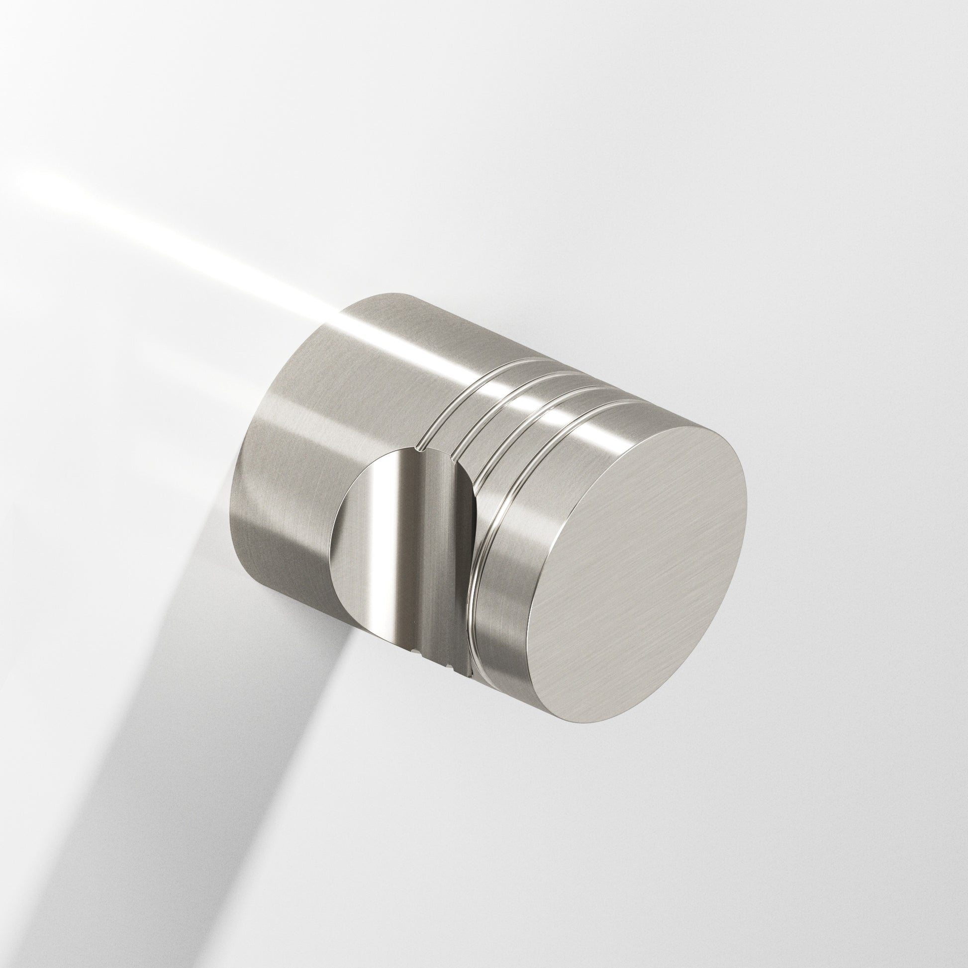 Colonial Bronze Series 105 1" Round Grooved Cabinet Knob Back-To-Back Shower Kit Satin Nickel / 1"