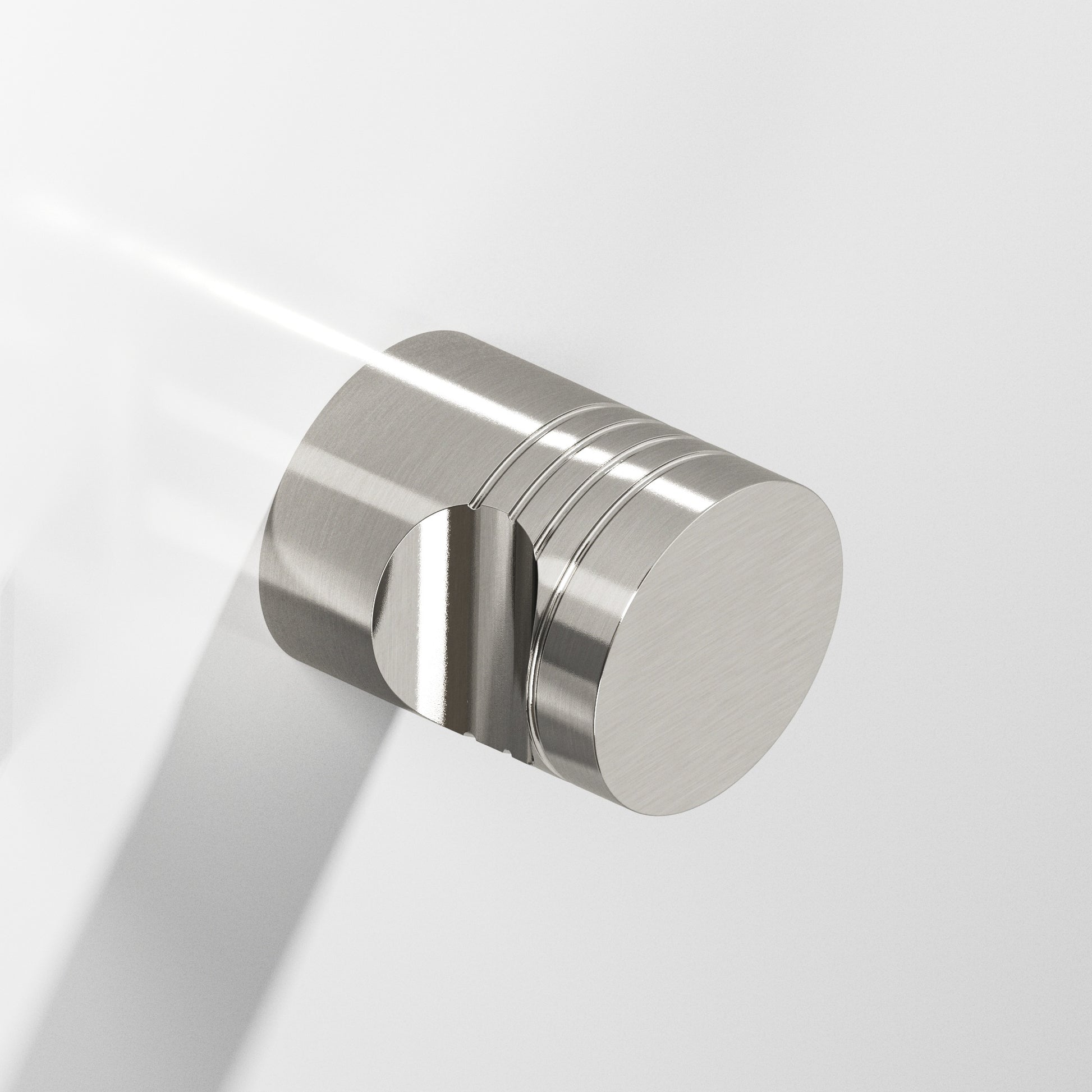 Colonial Bronze Series 105 1" Round Grooved Cabinet Knob Back-To-Back Shower Kit Nickel Stainless / 1"