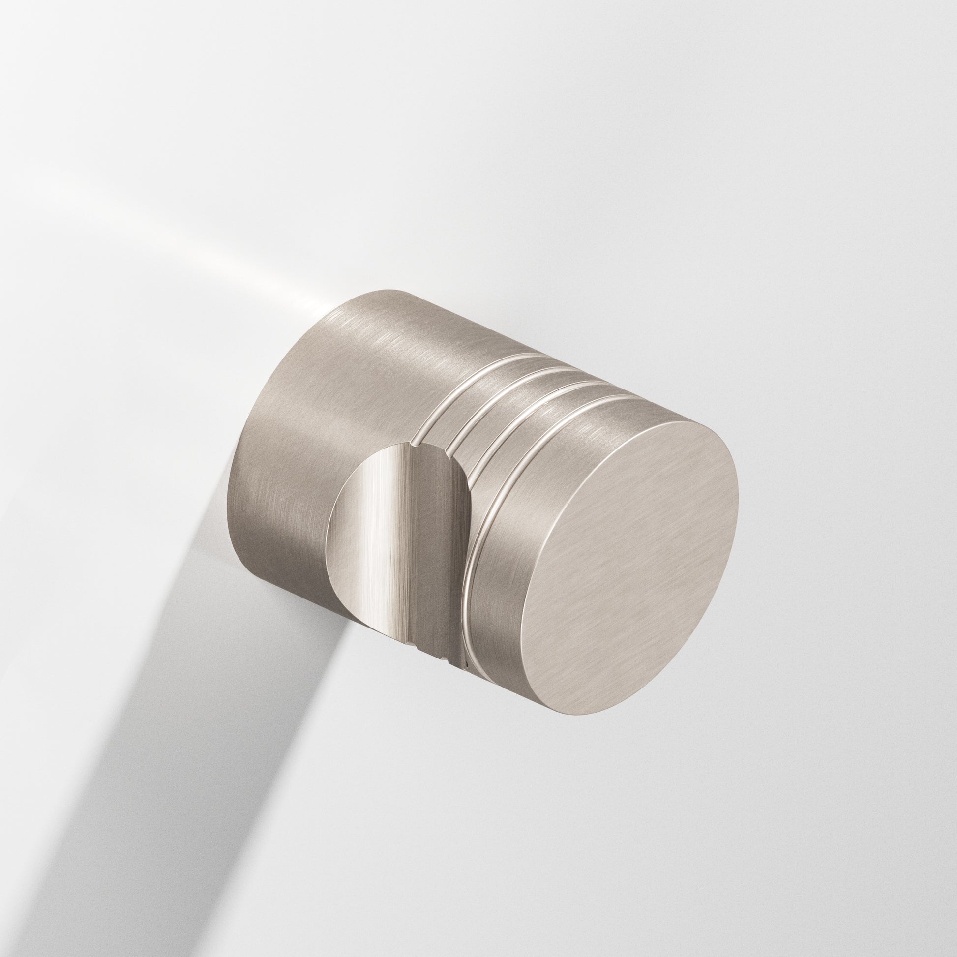 Colonial Bronze Series 105 1" Round Grooved Cabinet Knob Back-To-Back Shower Kit Matte Satin Nickel / 1"