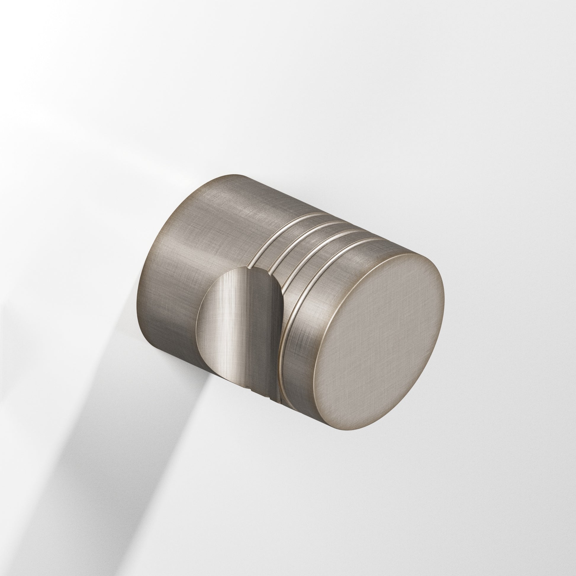 Colonial Bronze Series 105 1" Round Grooved Cabinet Knob Back-To-Back Shower Kit Pewter / 1"